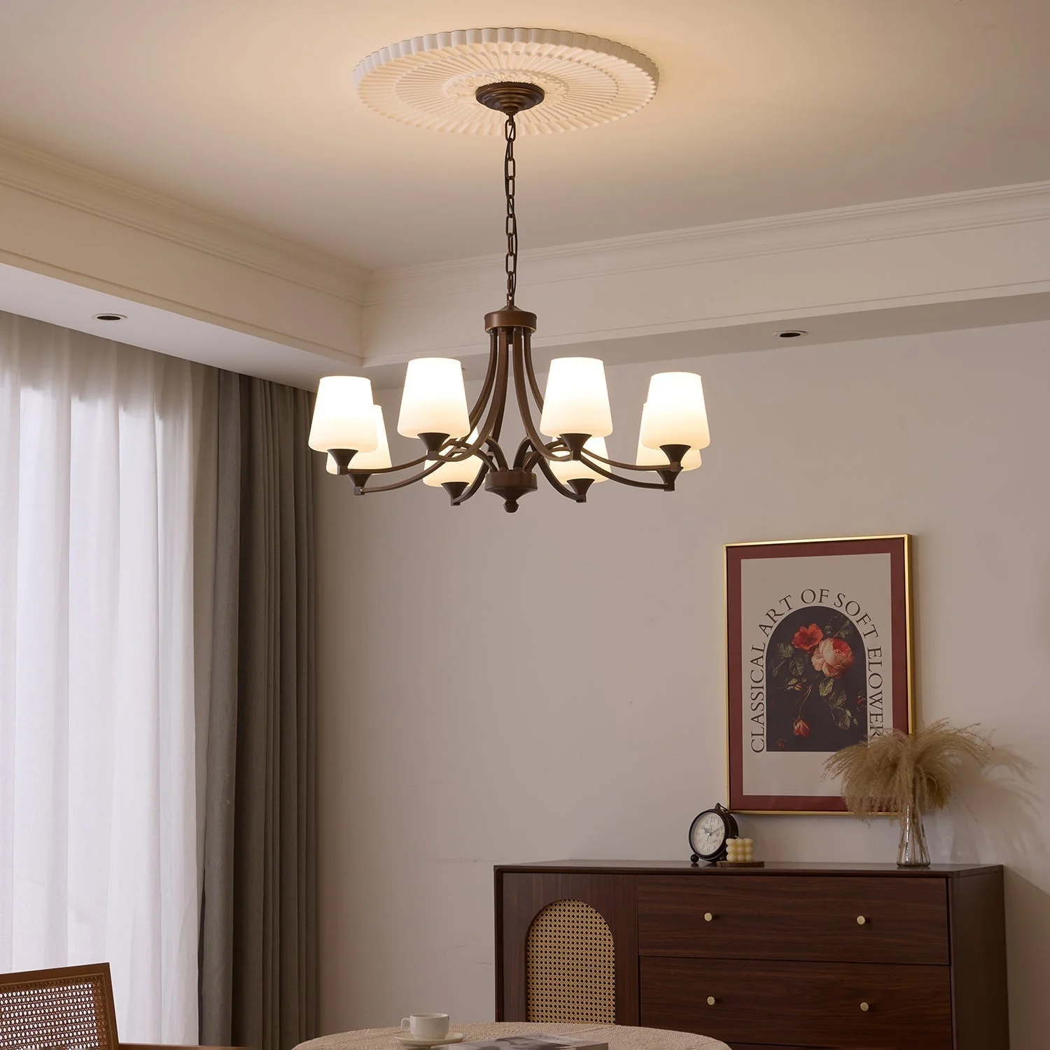 Ardena Elegance Vintage Classic Glass Chandelier - Image 8
