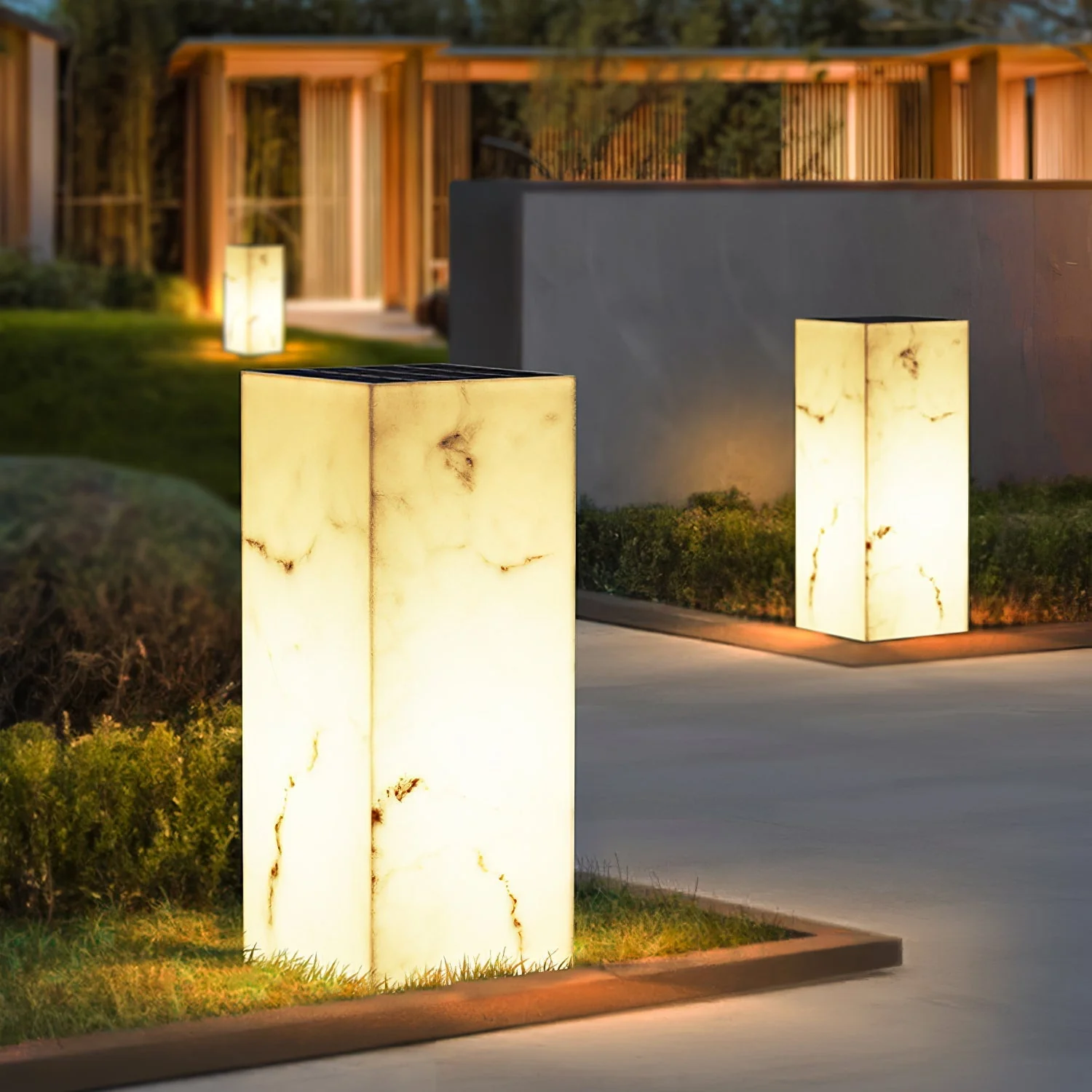 Ardorion Modern Minimalist Cube Marble Outdoor Light - Image 9