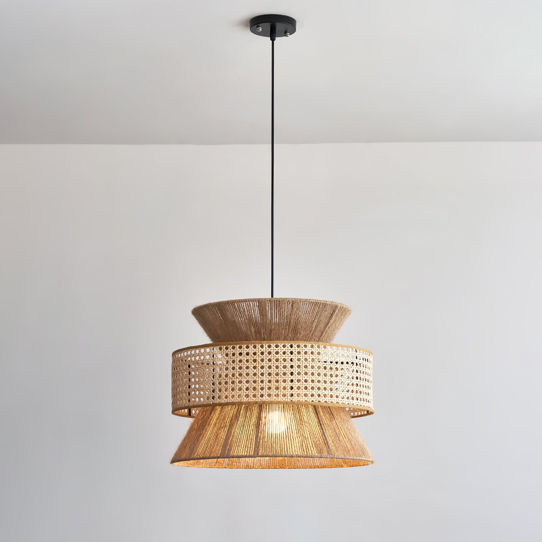 Aria Bohemian Bamboo Pendant Lamp - Image 17