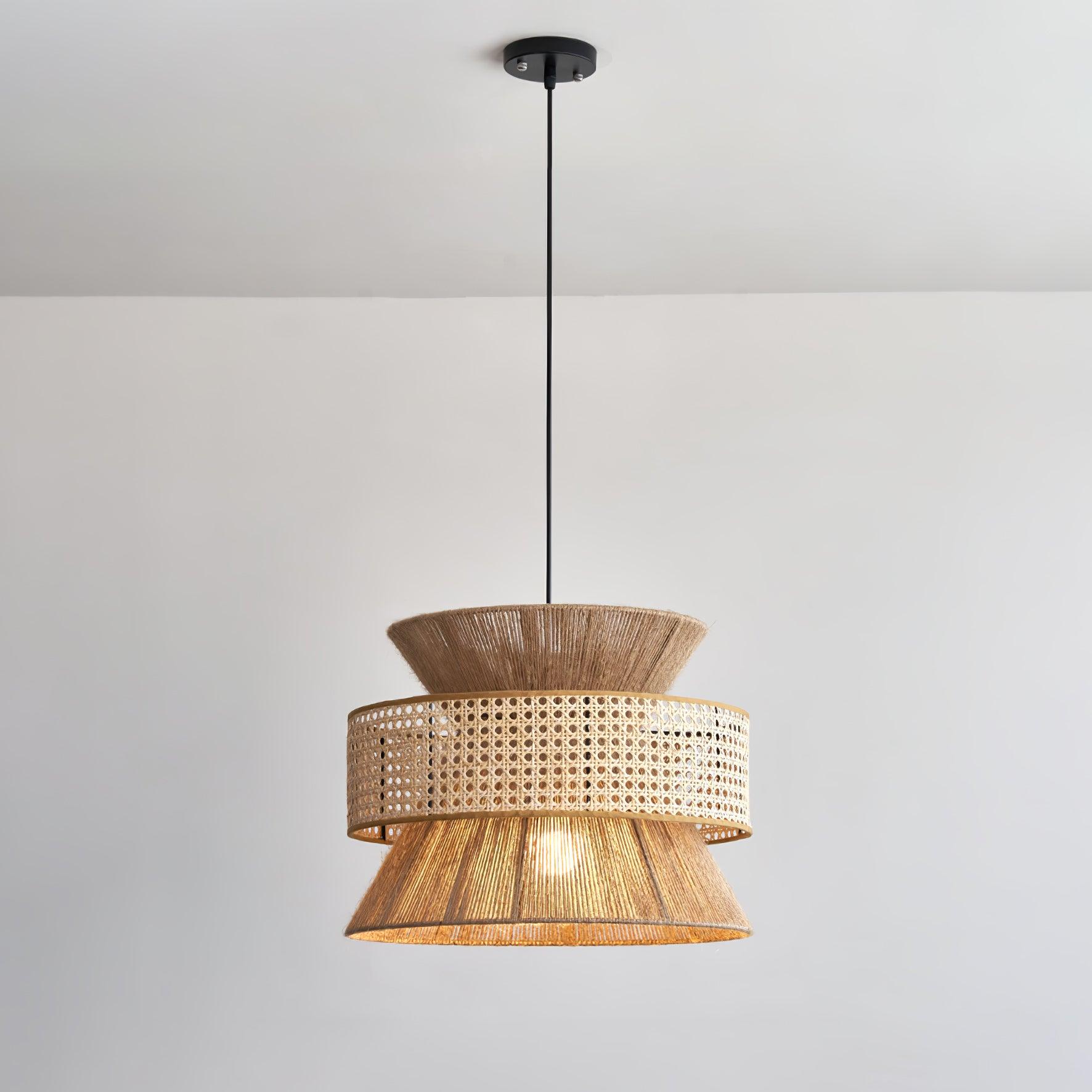 Aria Bohemian Bamboo Pendant Lamp - Image 19