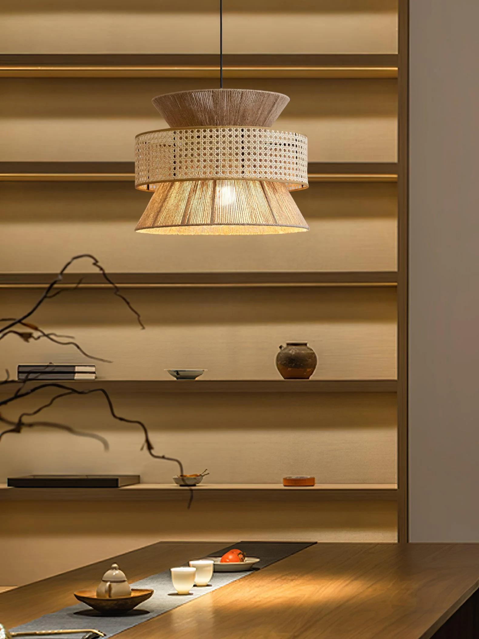 Aria Bohemian Bamboo Pendant Lamp - Image 23