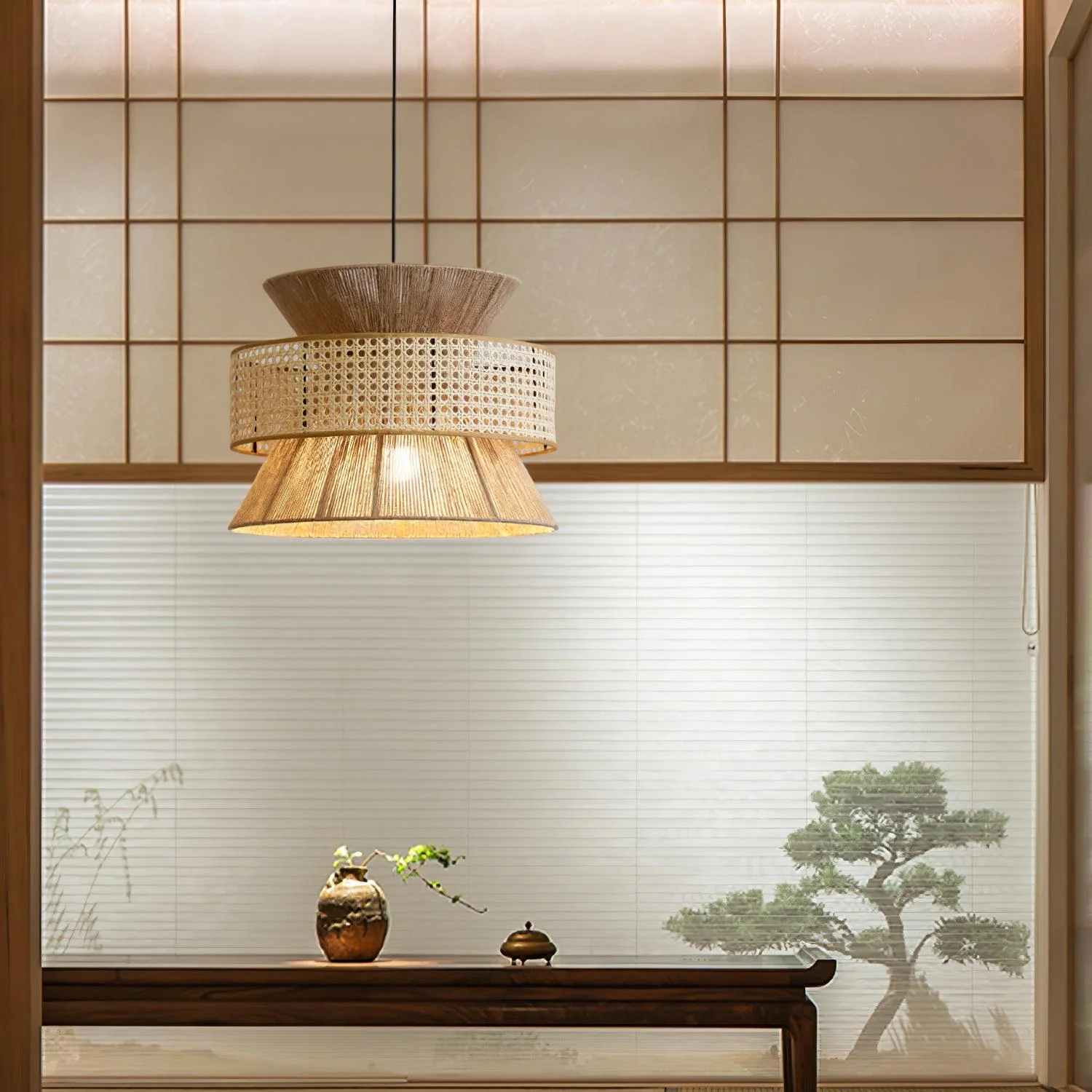 Aria Bohemian Bamboo Pendant Lamp - Image 24