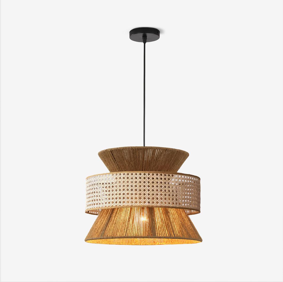 Aria Bohemian Bamboo Pendant Lamp - Image 3