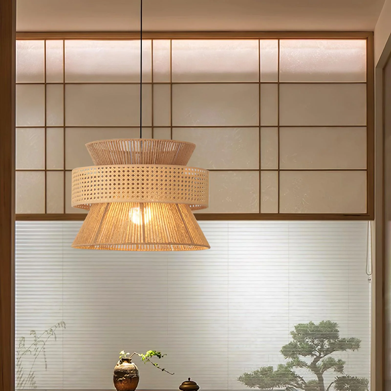Aria Bohemian Bamboo Pendant Lamp - Image 31