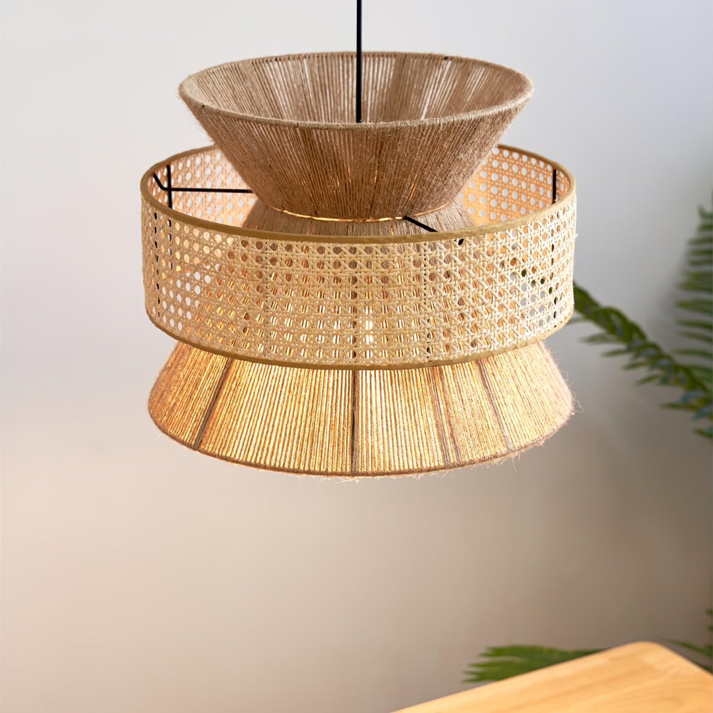 Aria Bohemian Bamboo Pendant Lamp - Image 5