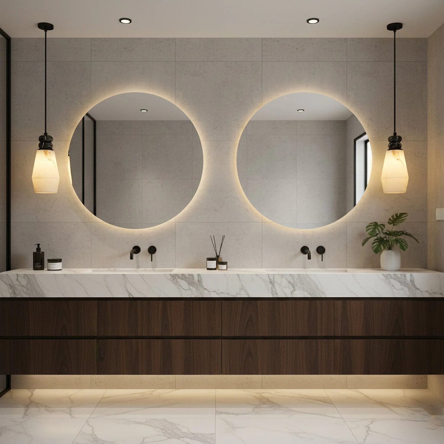 Arica Marble Orb Dome Pendant Light - Image 11