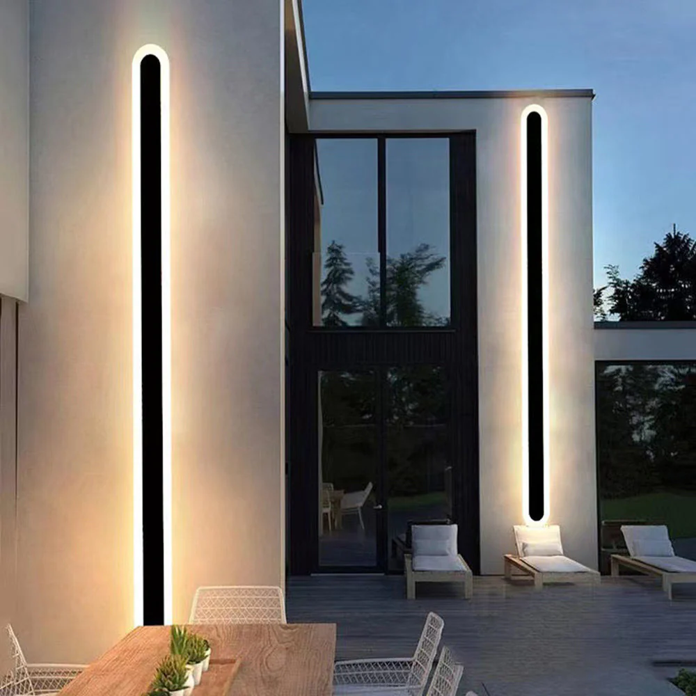 Arisha Minimalist Linear Outdoor Wall Lamp - Image 5