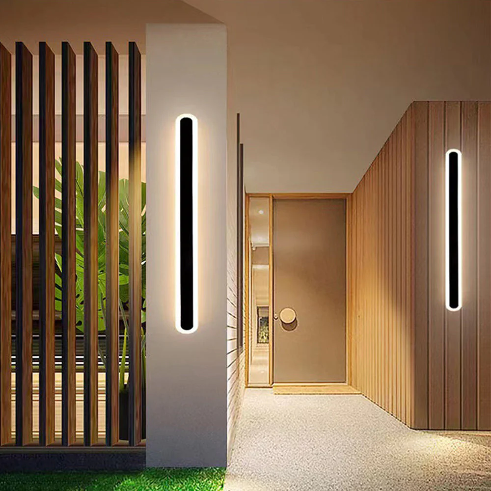 Arisha Minimalist Linear Outdoor Wall Lamp - Image 6