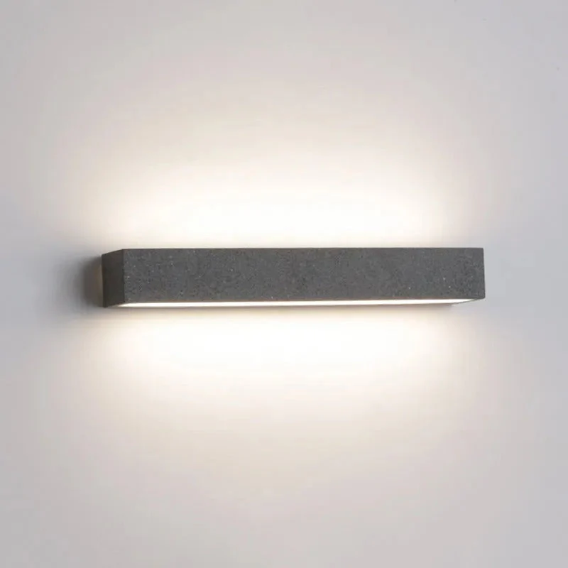 Arisha Modern Cement LED Outdoor Wall Lamp - Image 2