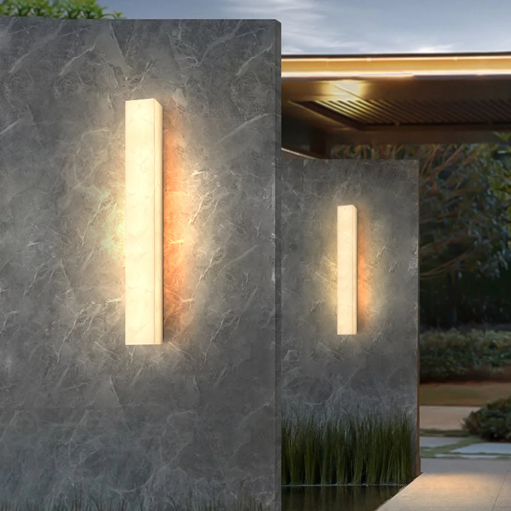 Arisha Modern Marble Outdoor Wall Lamp - Image 11