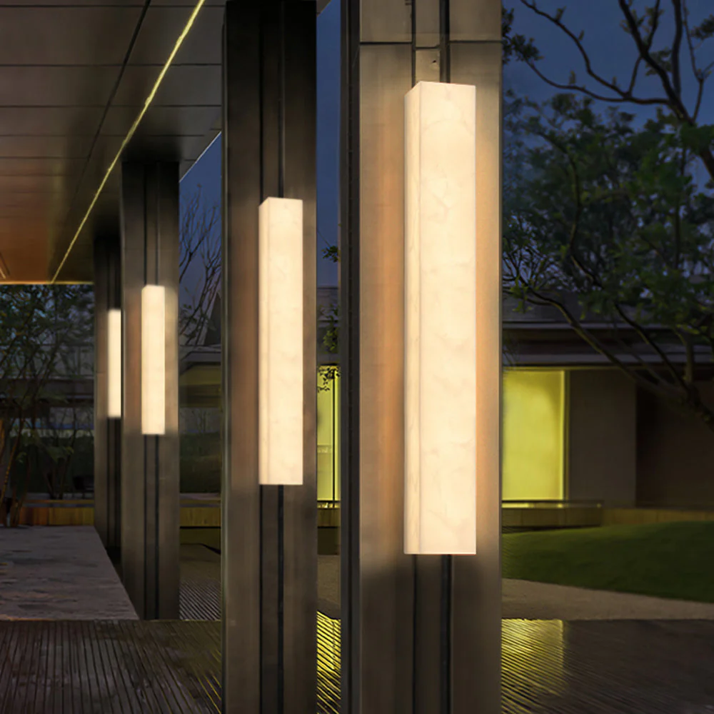 Arisha Modern Marble Outdoor Wall Lamp - Image 12