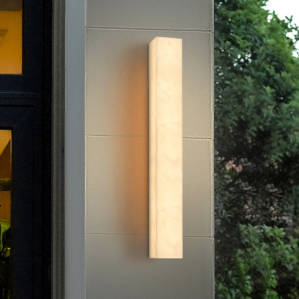 Arisha Modern Marble Outdoor Wall Lamp - Image 2