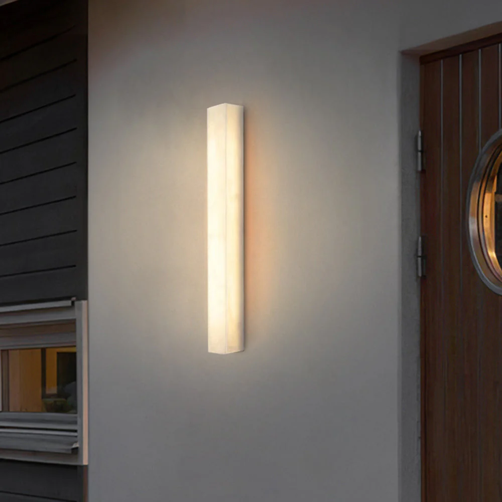 Arisha Modern Marble Outdoor Wall Lamp - Image 9