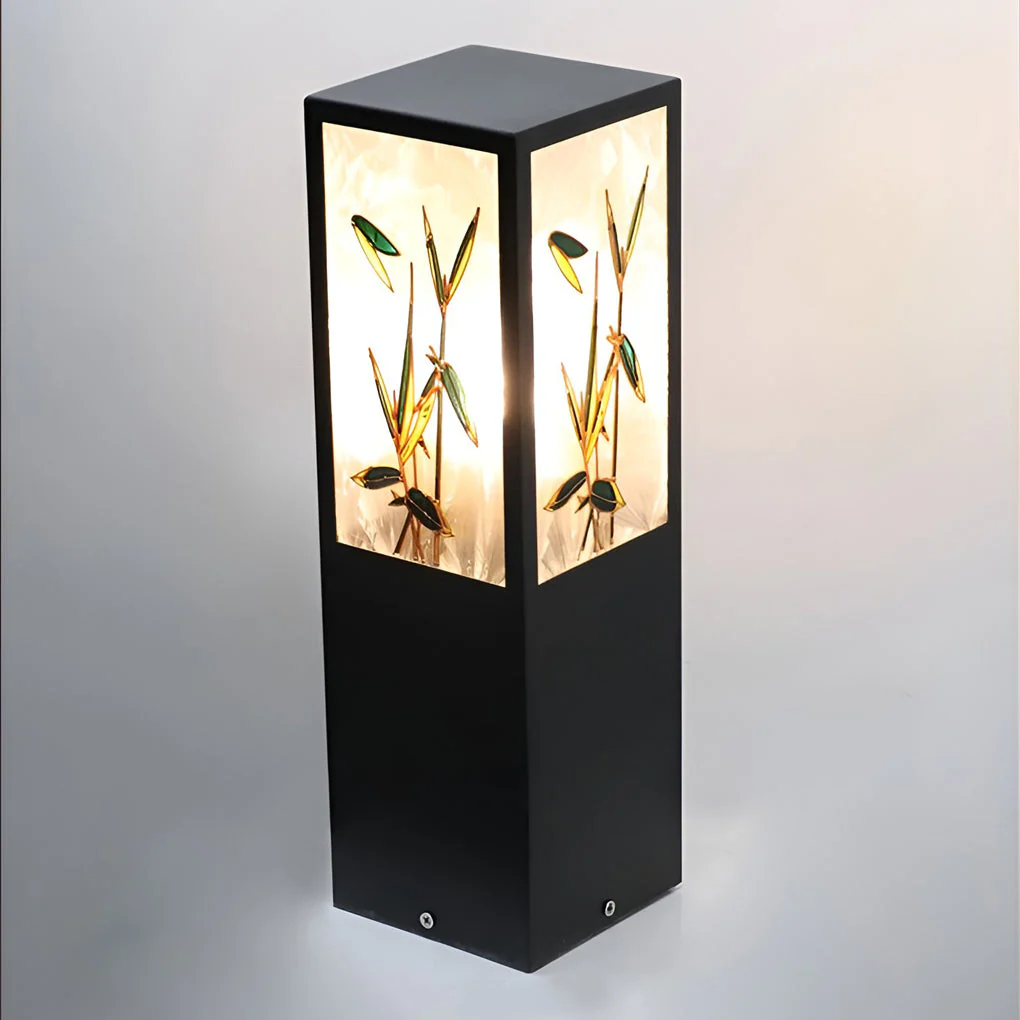 Arleen Vintage Artistic Floral Landscape Bollard Lights - Image 11
