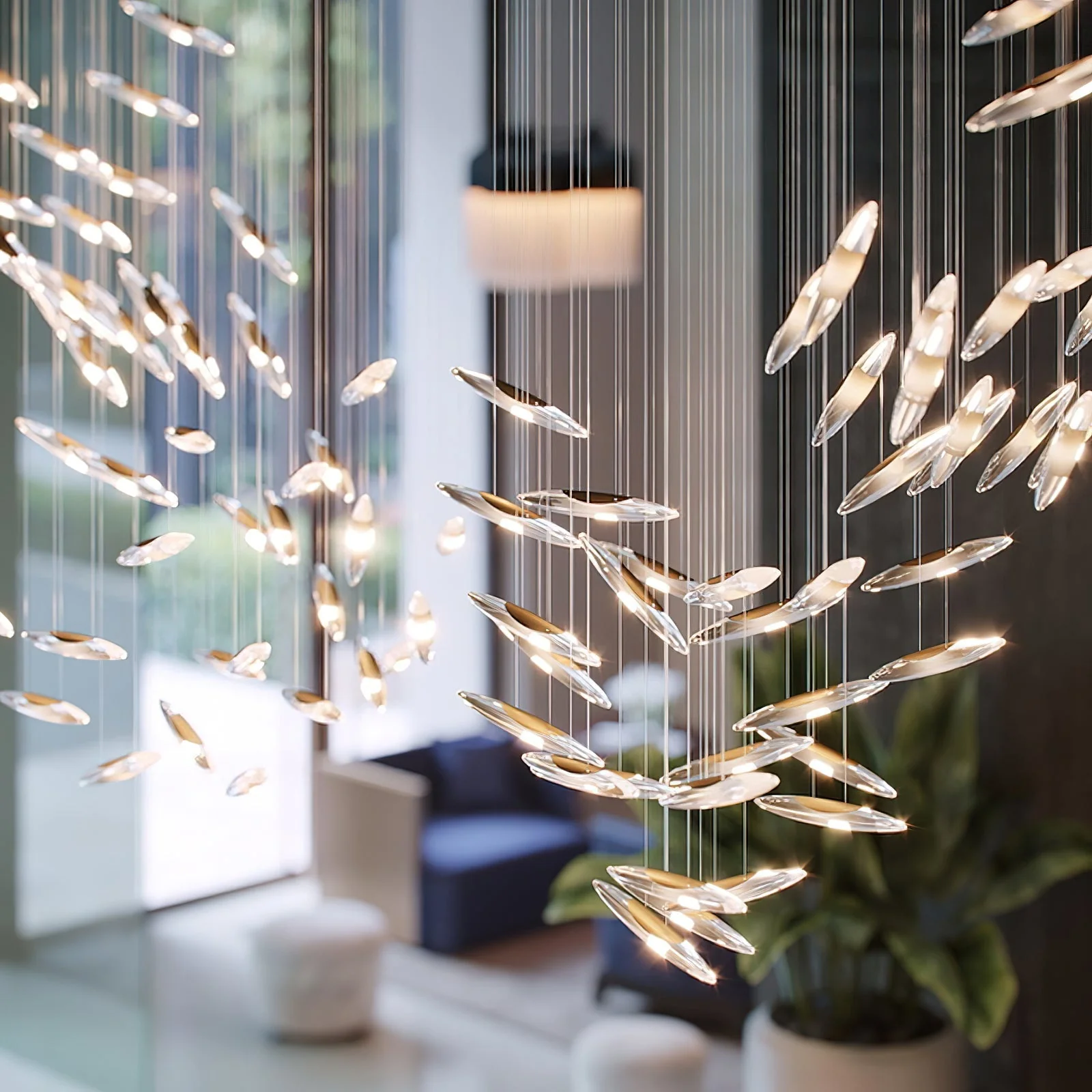 Armira Luxury Moonlight Whispers Glass Chandelier - Image 15