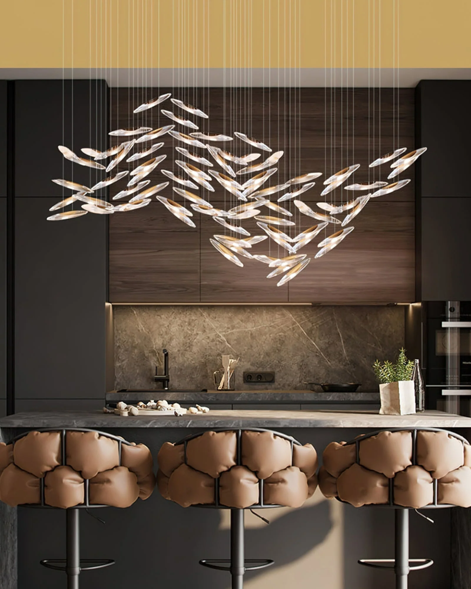 Armira Luxury Moonlight Whispers Glass Chandelier - Image 18