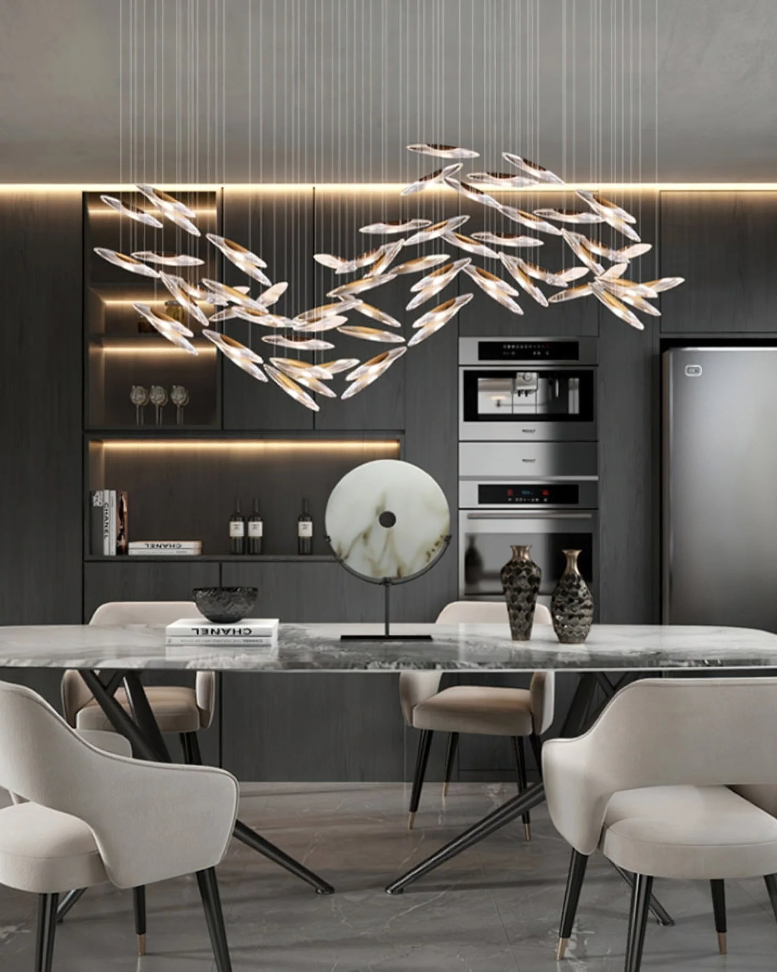 Armira Luxury Moonlight Whispers Glass Chandelier - Image 26