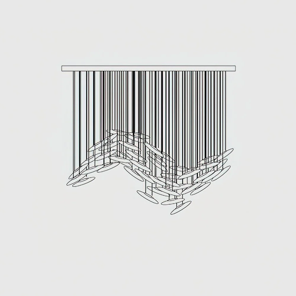 Armira Luxury Moonlight Whispers Glass Chandelier - Image 6