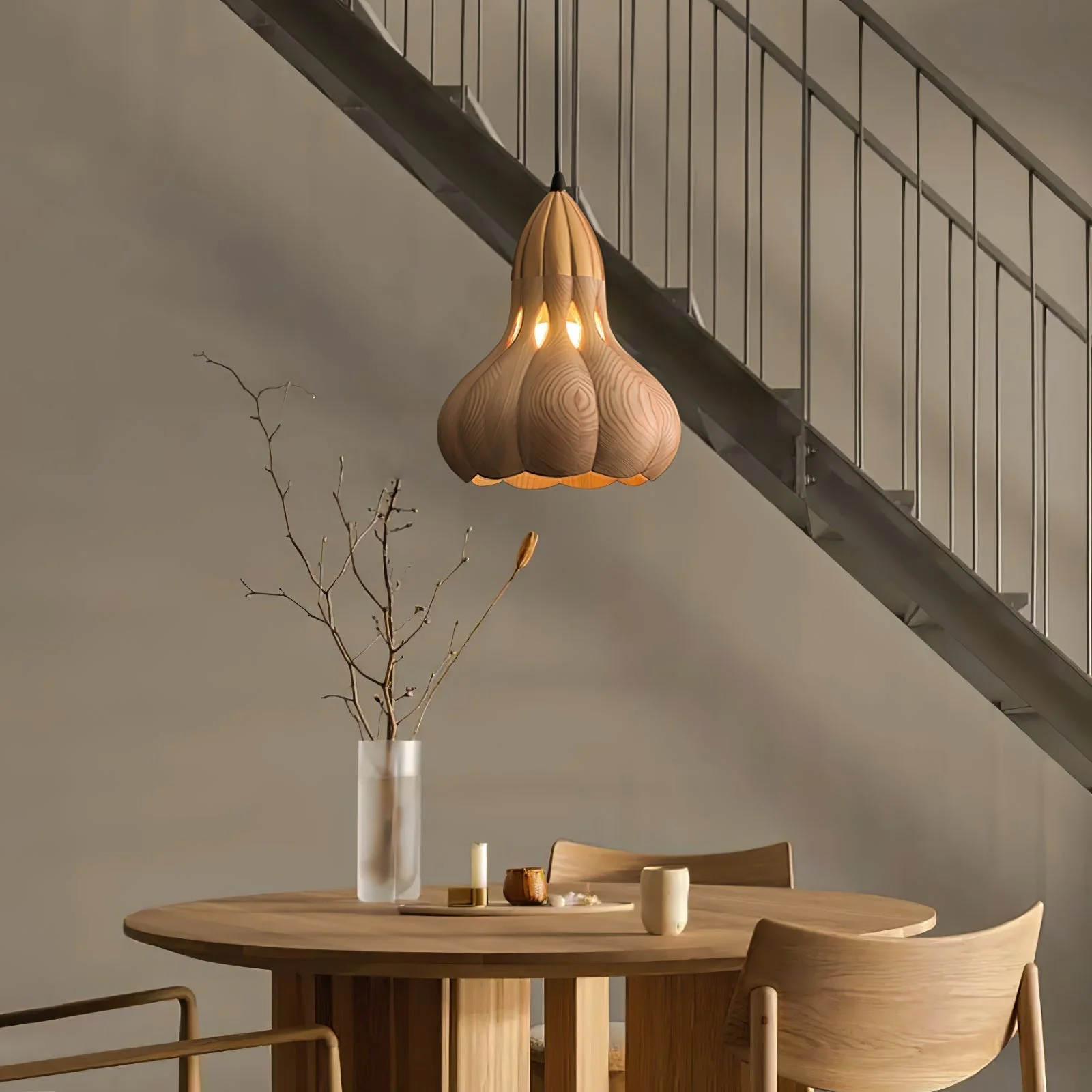 Arraeion Individual Creativity Wood Pendant Lamp - Image 4