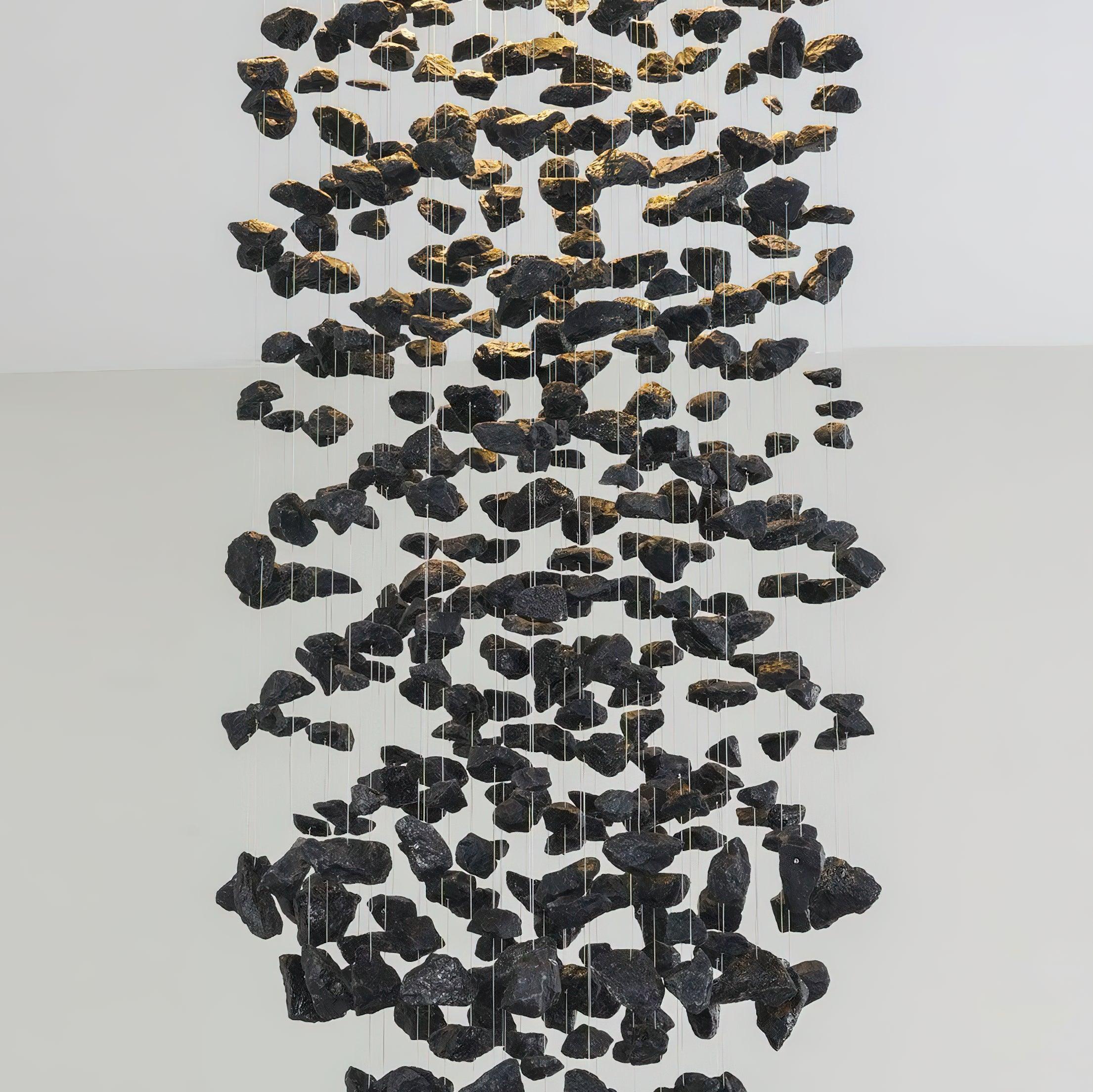 Arsilus Charcoal Stone Cascade Chandeliers F - Image 3