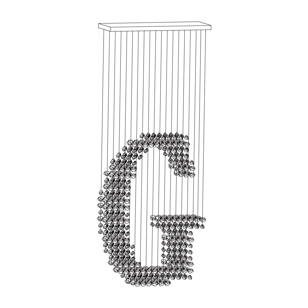 Arsilus Charcoal Stone Cascade Chandeliers G - Image 9