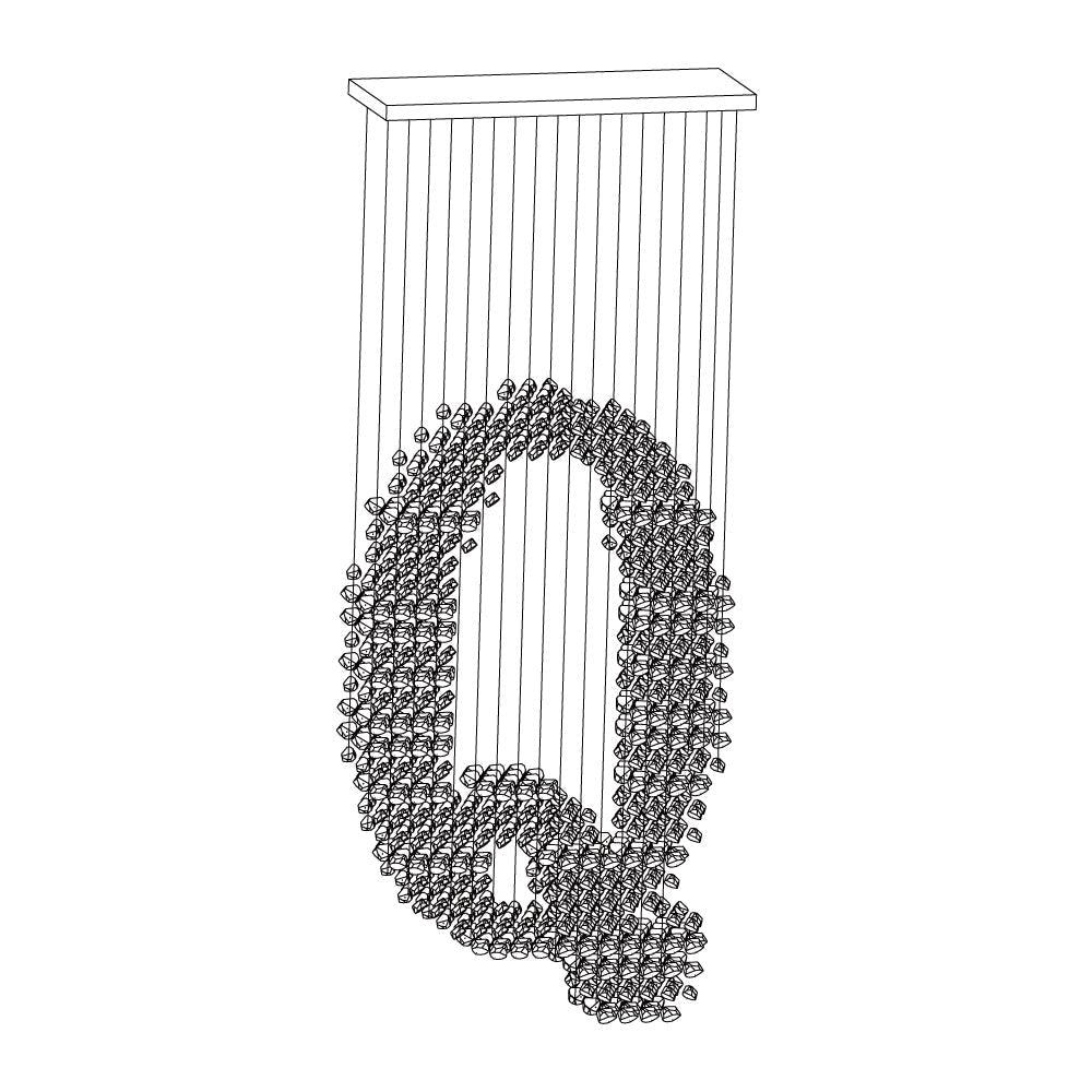 Arsilus Charcoal Stone Cascade Chandeliers Q - Image 4