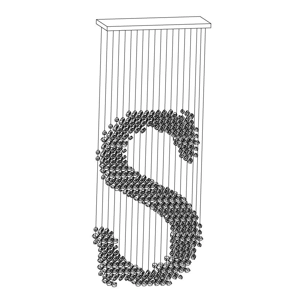 Arsilus Charcoal Stone Cascade Chandeliers S - Image 6