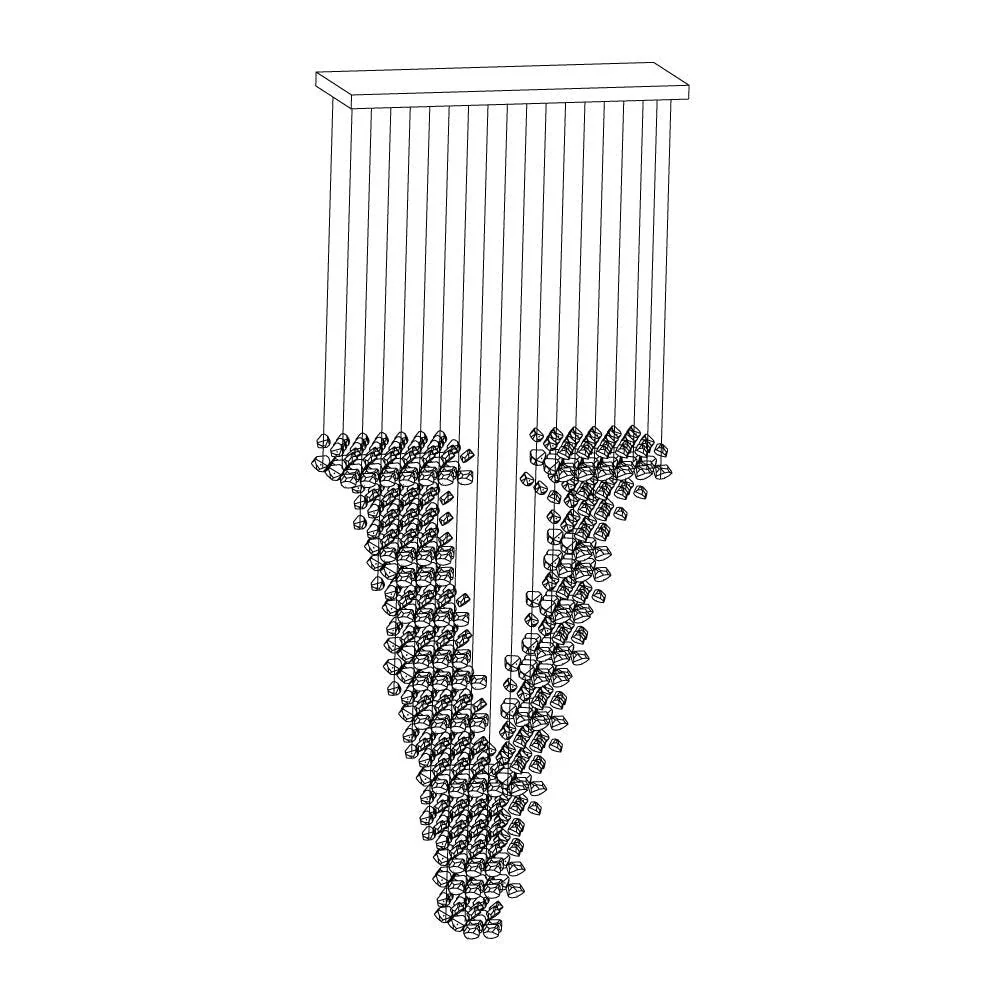 Arsilus Charcoal Stone Cascade Chandeliers V - Image 9