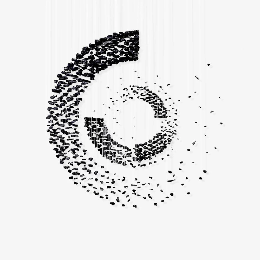 Arsilus Charcoal Stone Sculptural Chandelier Letter M to R