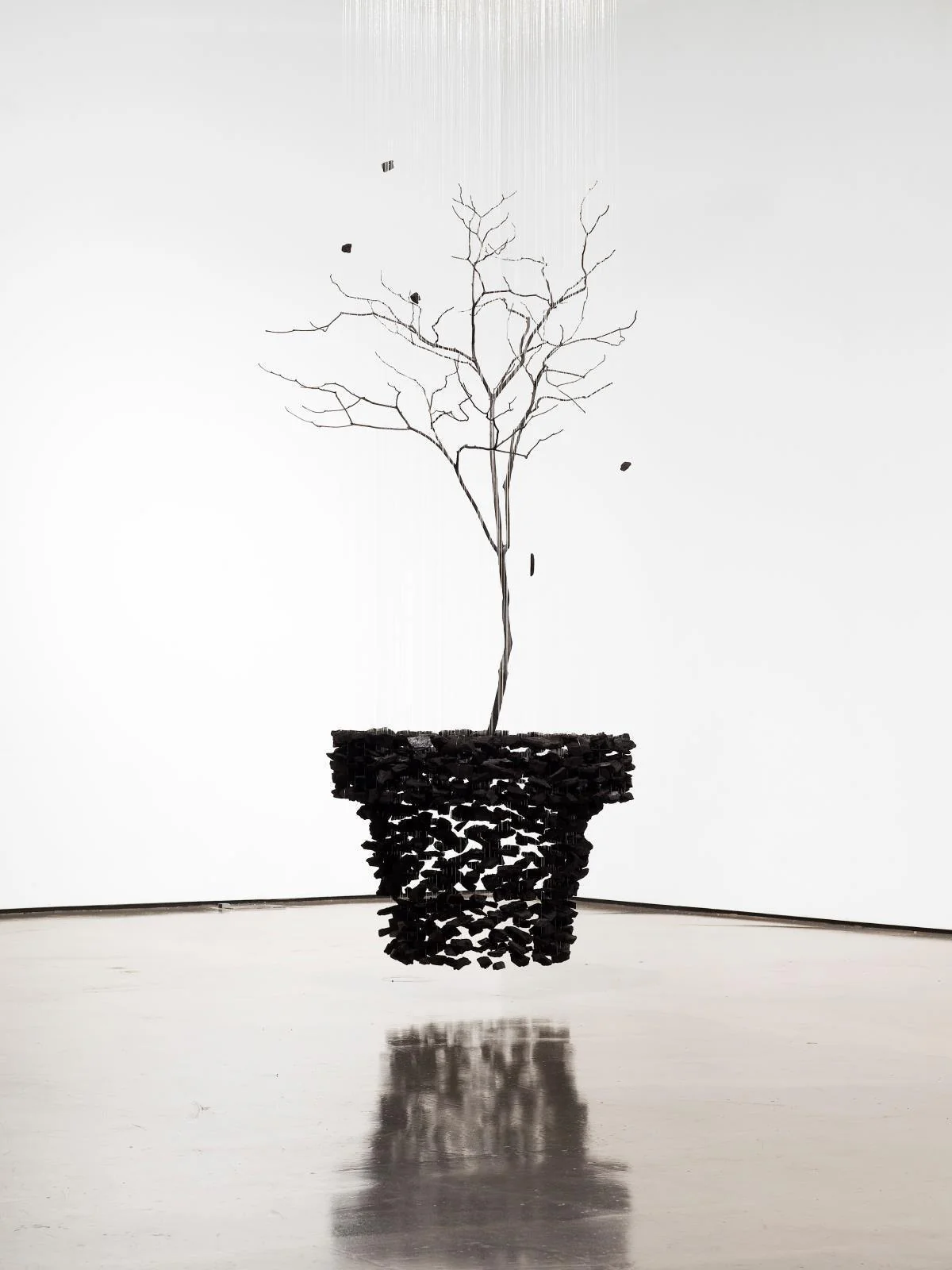 Arsilus Charcoal Stone Sculptural Chandelier Letter M to R - Image 32
