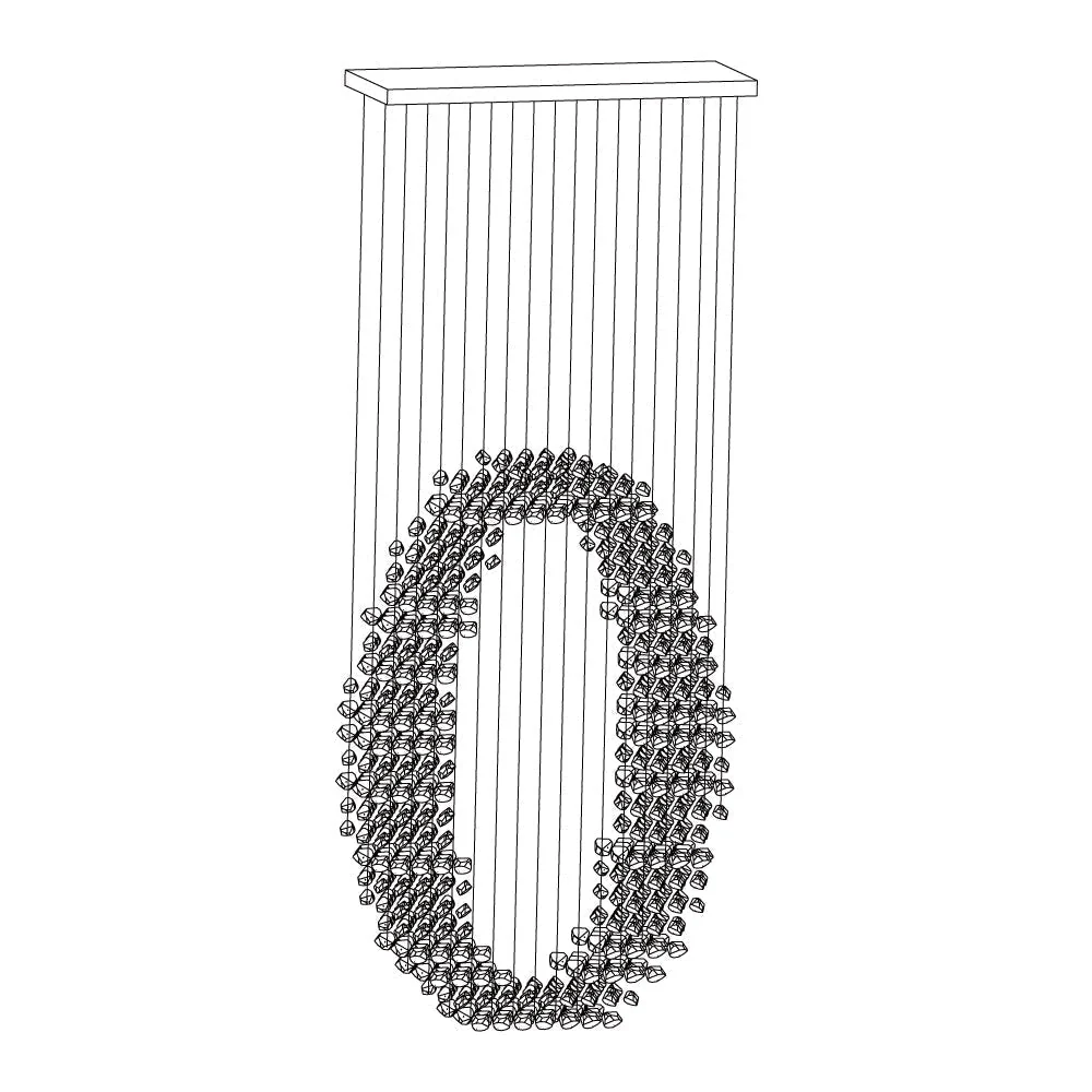 Arsilus Charcoal Stone Sculptural Chandelier Letter M to R - Image 47