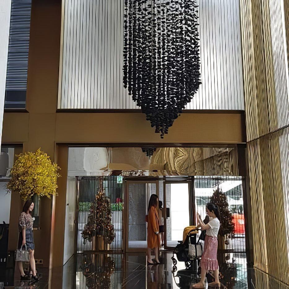 Arsilus Charcoal  Stone Sculptural Chandelier  Letter S to Z - Image 6