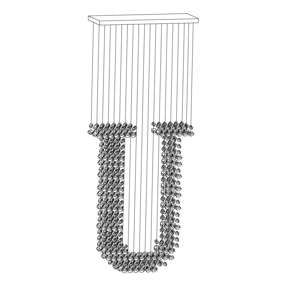 Arsilus Charcoal  Stone Sculptural Chandelier  Letter S to Z - Image 61
