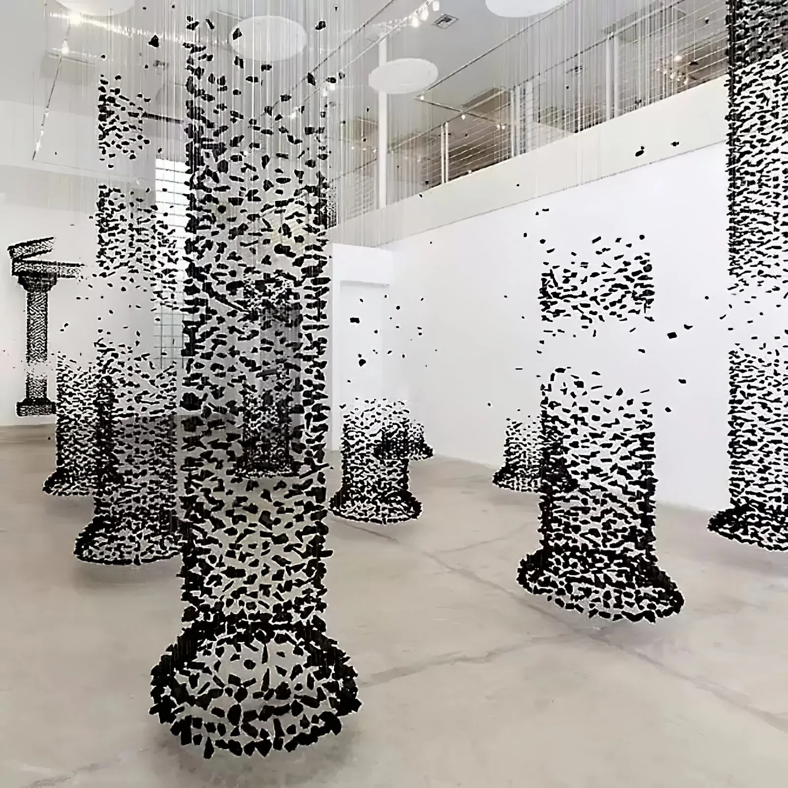 Arsilus Charcoal  Stone Sculptural Chandelier  Orbicular - Image 14