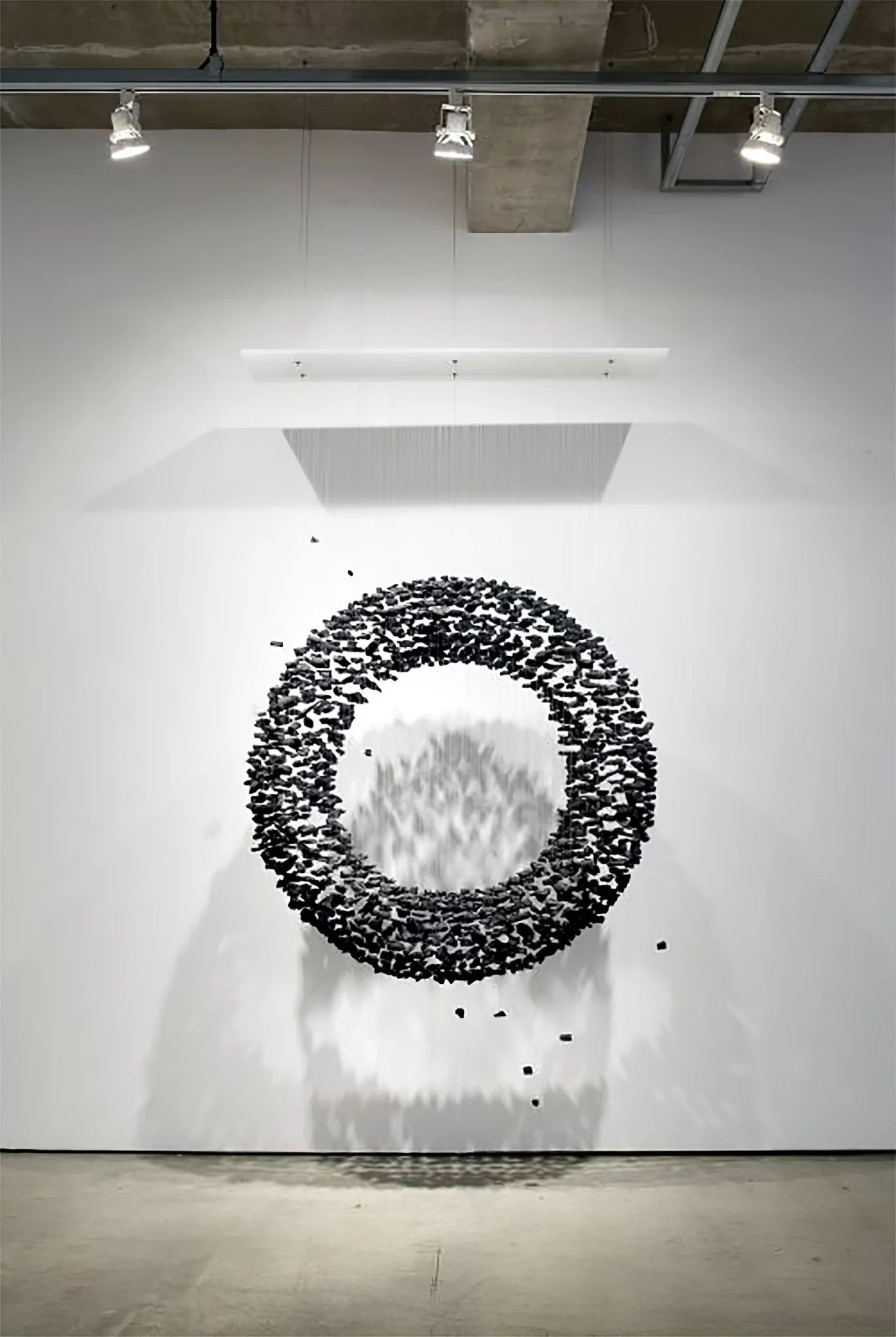 Arsilus Charcoal  Stone Sculptural Chandelier  Orbicular - Image 4