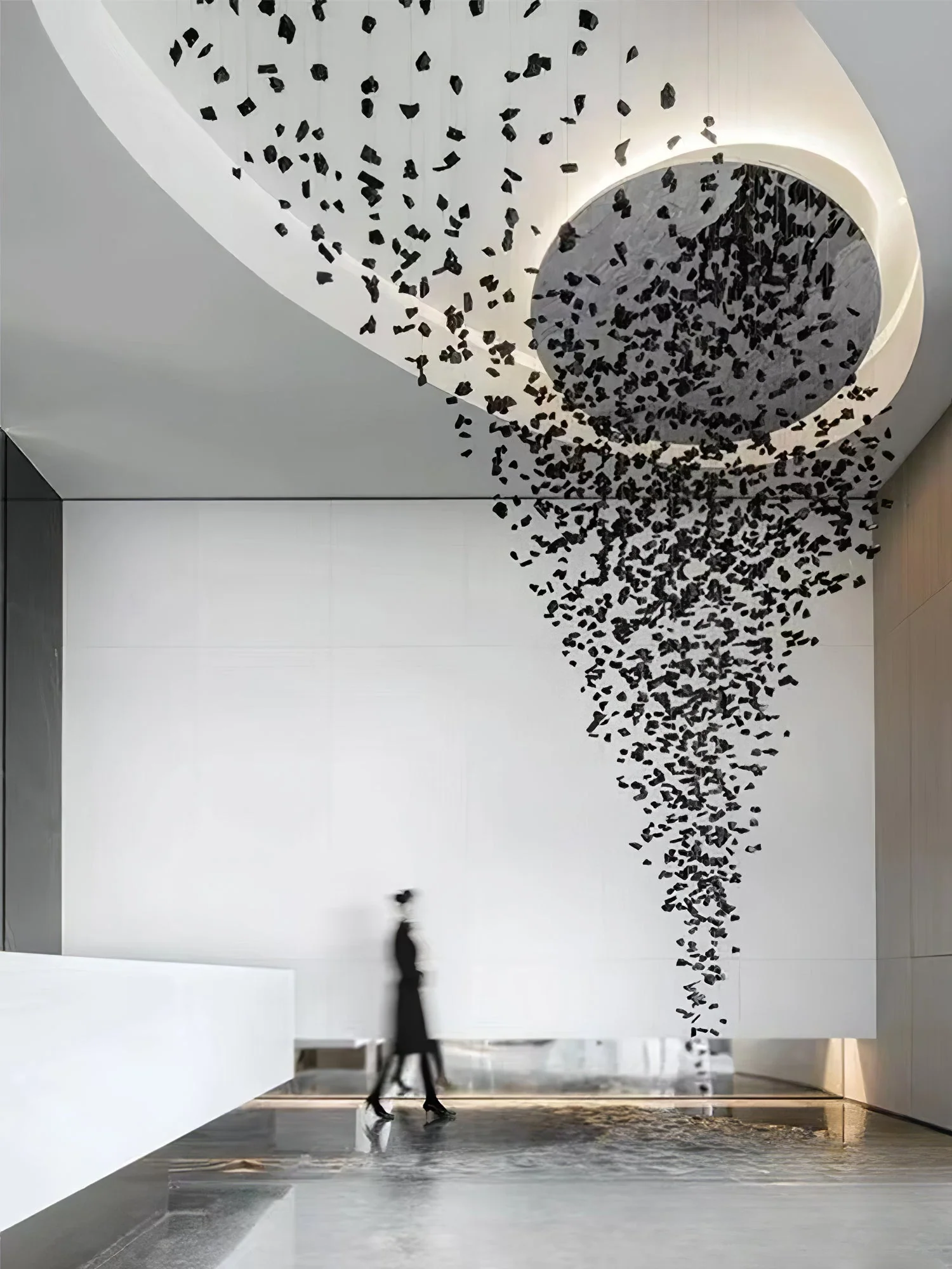 Arsilus Charcoal Stone Shape Hourglass Sculptural Chandelier - Image 15