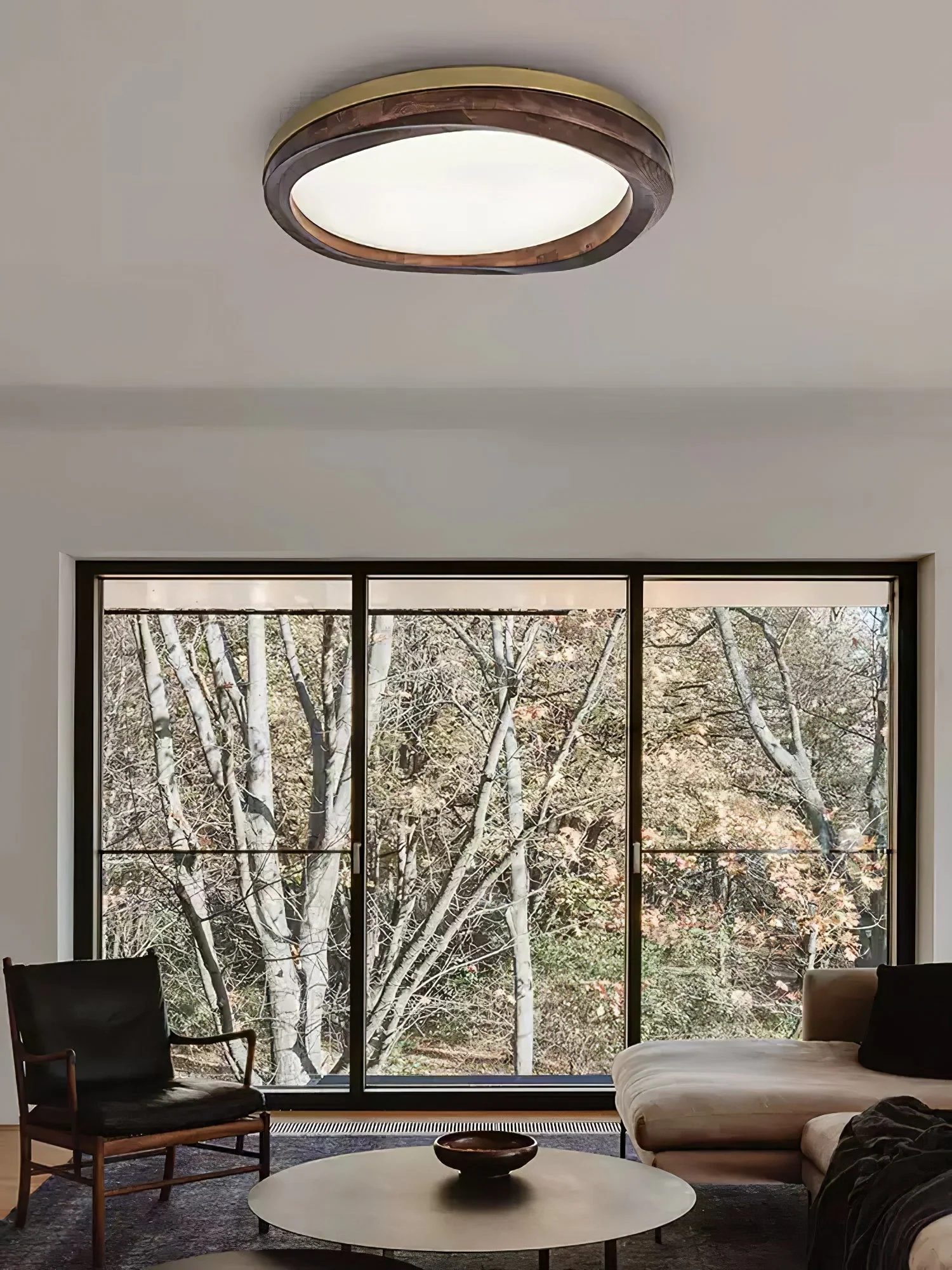 Artalis Walnut Wood Flush Mount - Image 10