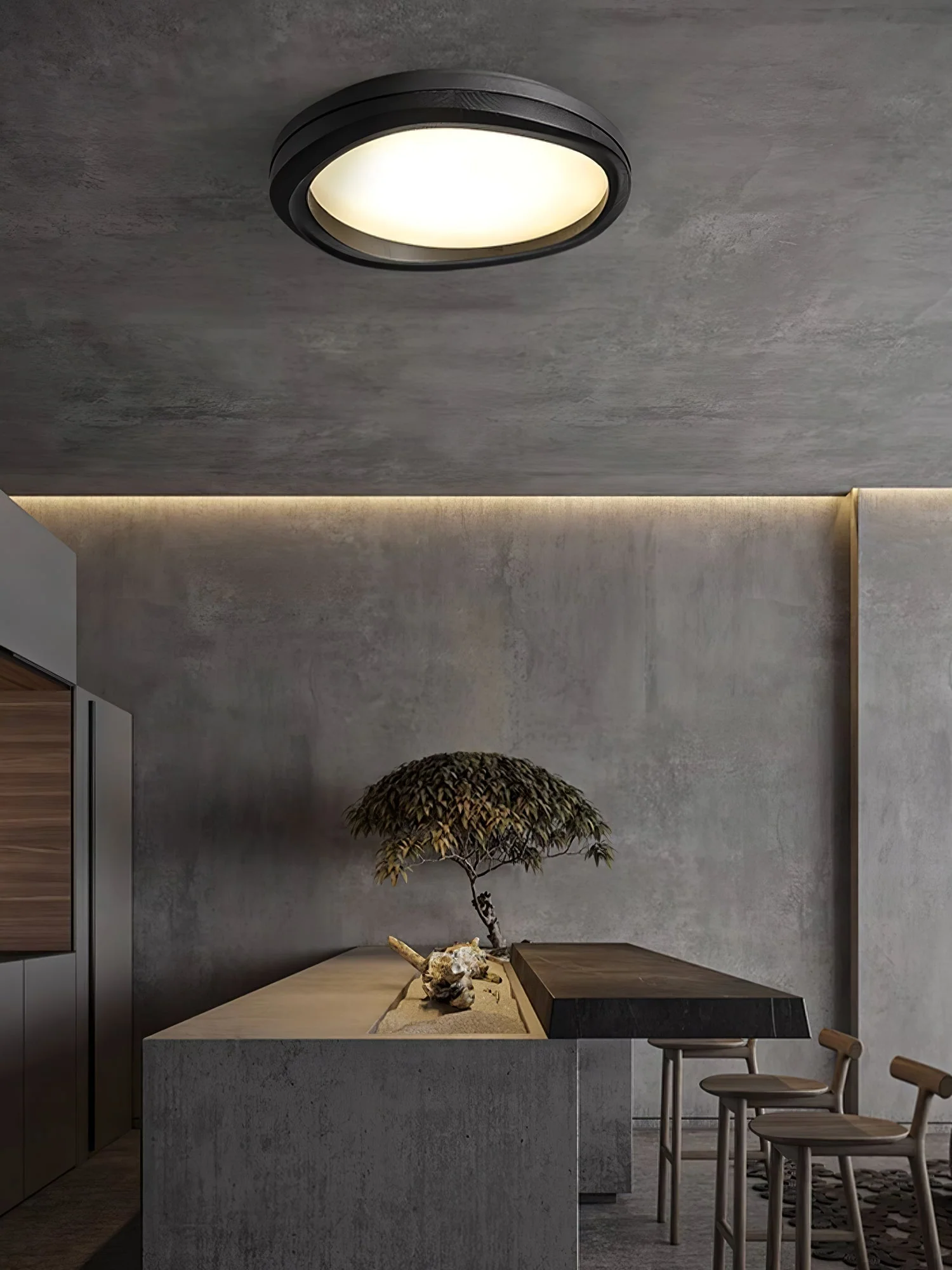 Artalis Walnut Wood Flush Mount - Image 34