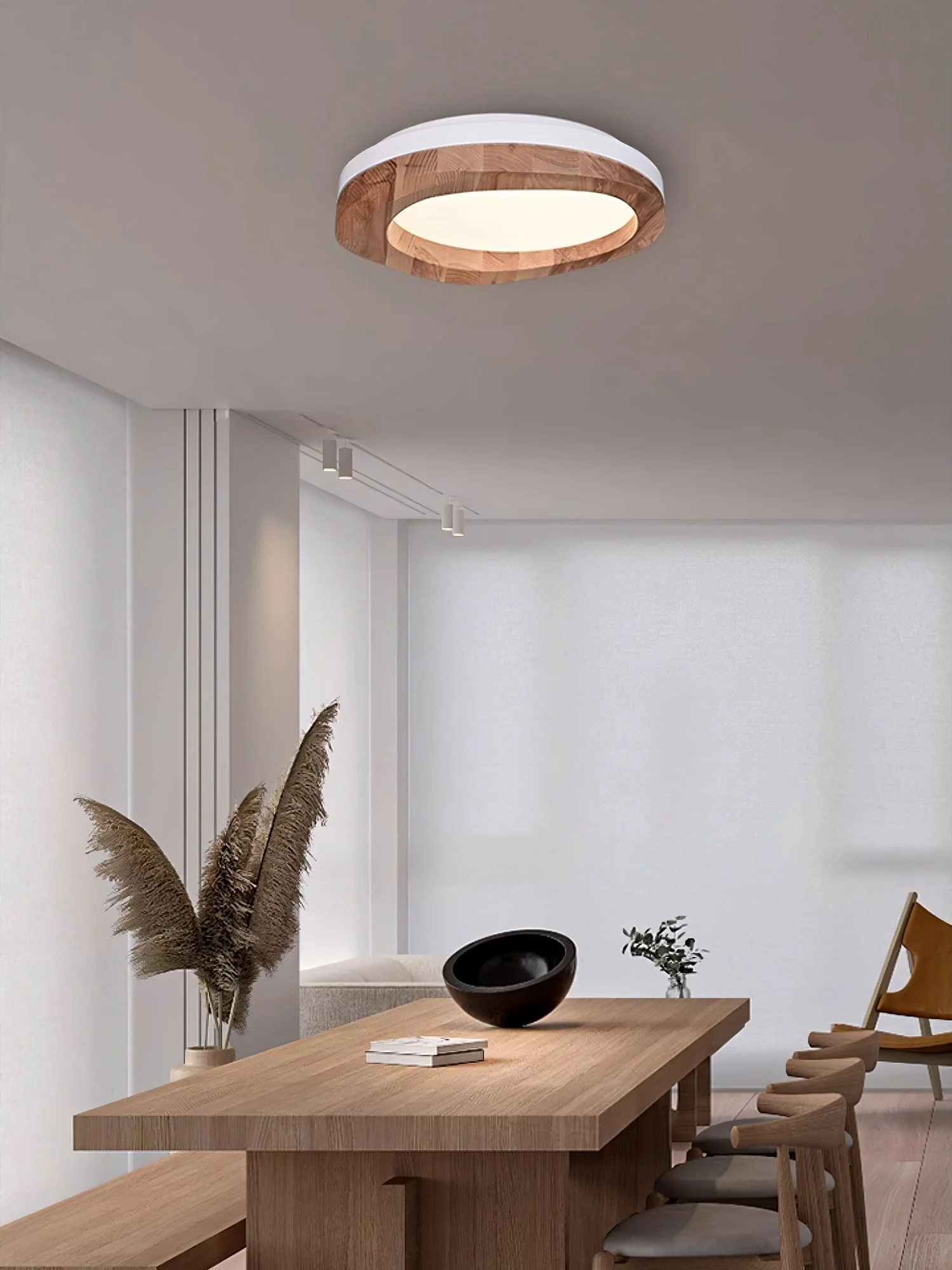 Artalis Walnut Wood Flush Mount - Image 45