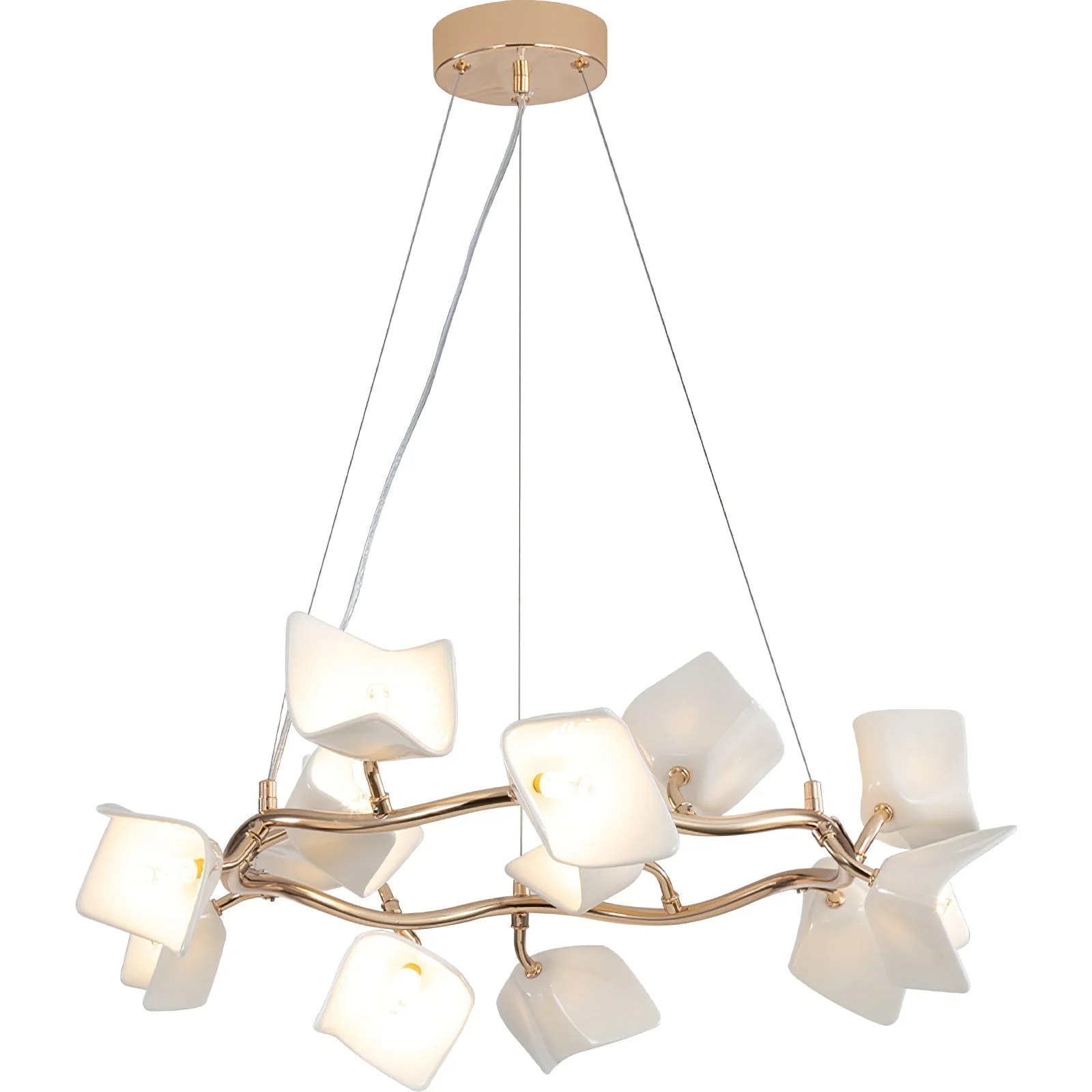 Arthearae Postmodern Luxury Flora Ceramics Chandelier - Image 10