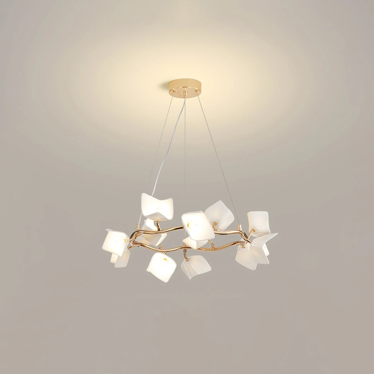 Arthearae Postmodern Luxury Flora Ceramics Chandelier - Image 11
