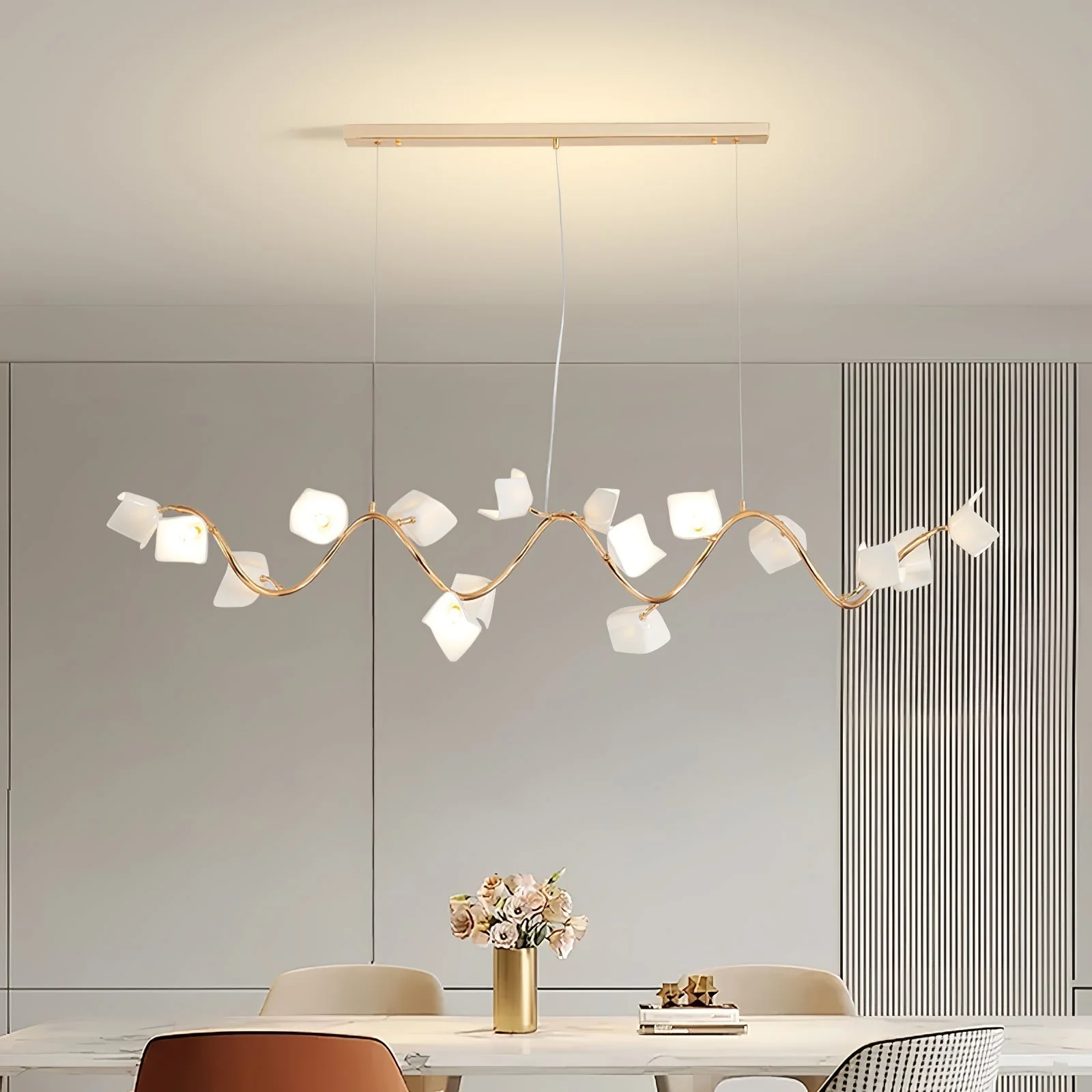 Arthearae Postmodern Luxury Flora Ceramics Chandelier - Image 12
