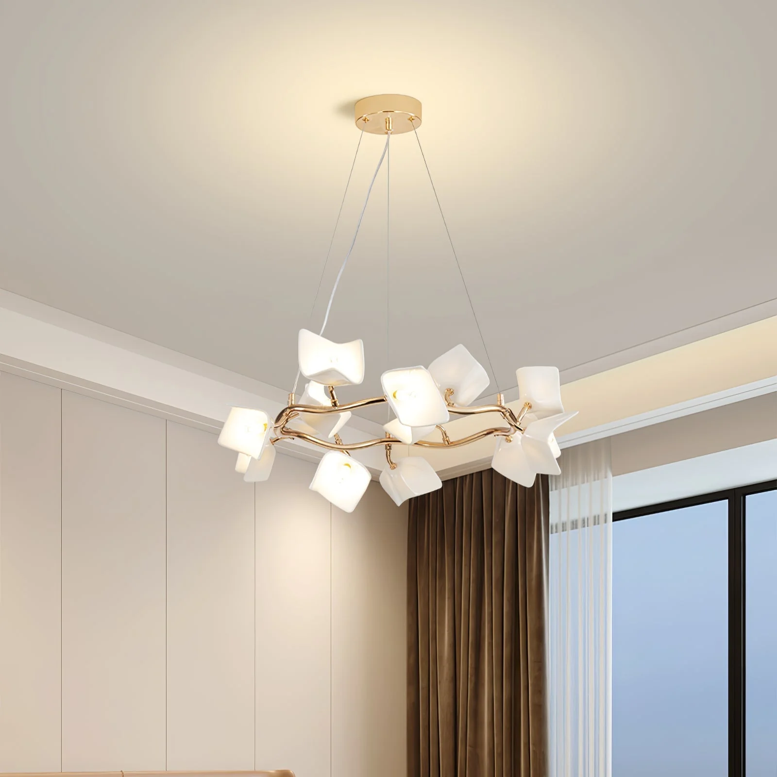 Arthearae Postmodern Luxury Flora Ceramics Chandelier - Image 16