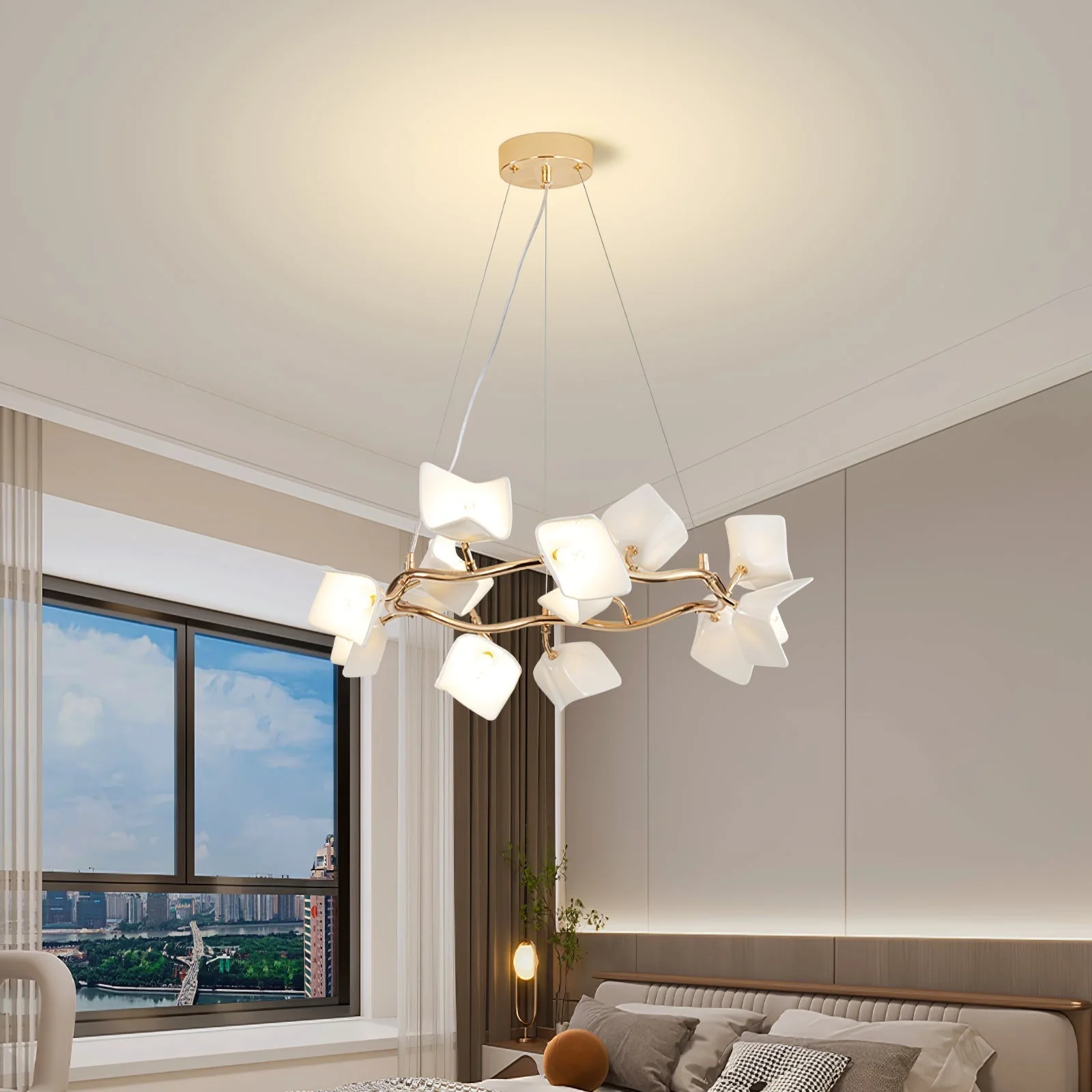 Arthearae Postmodern Luxury Flora Ceramics Chandelier - Image 18