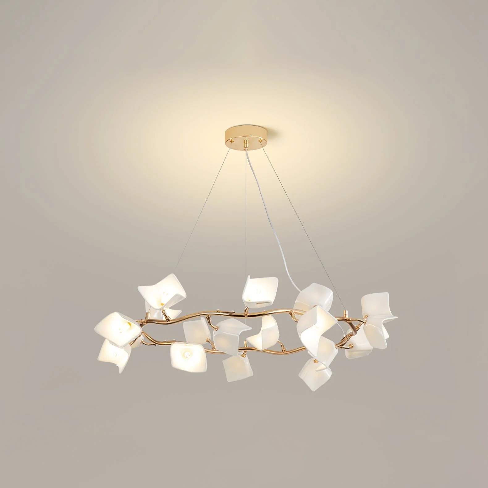 Arthearae Postmodern Luxury Flora Ceramics Chandelier - Image 21