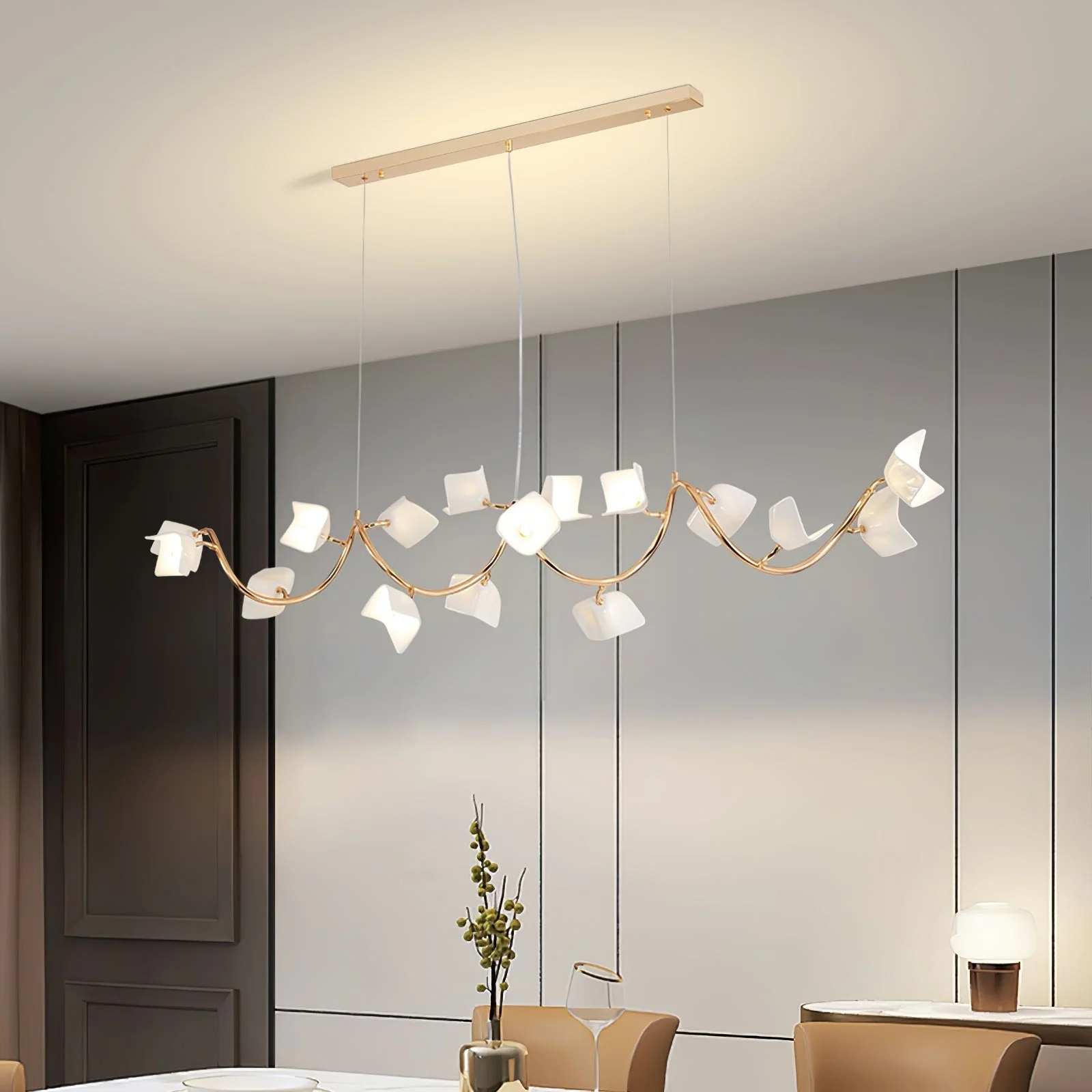 Arthearae Postmodern Luxury Flora Ceramics Chandelier - Image 23