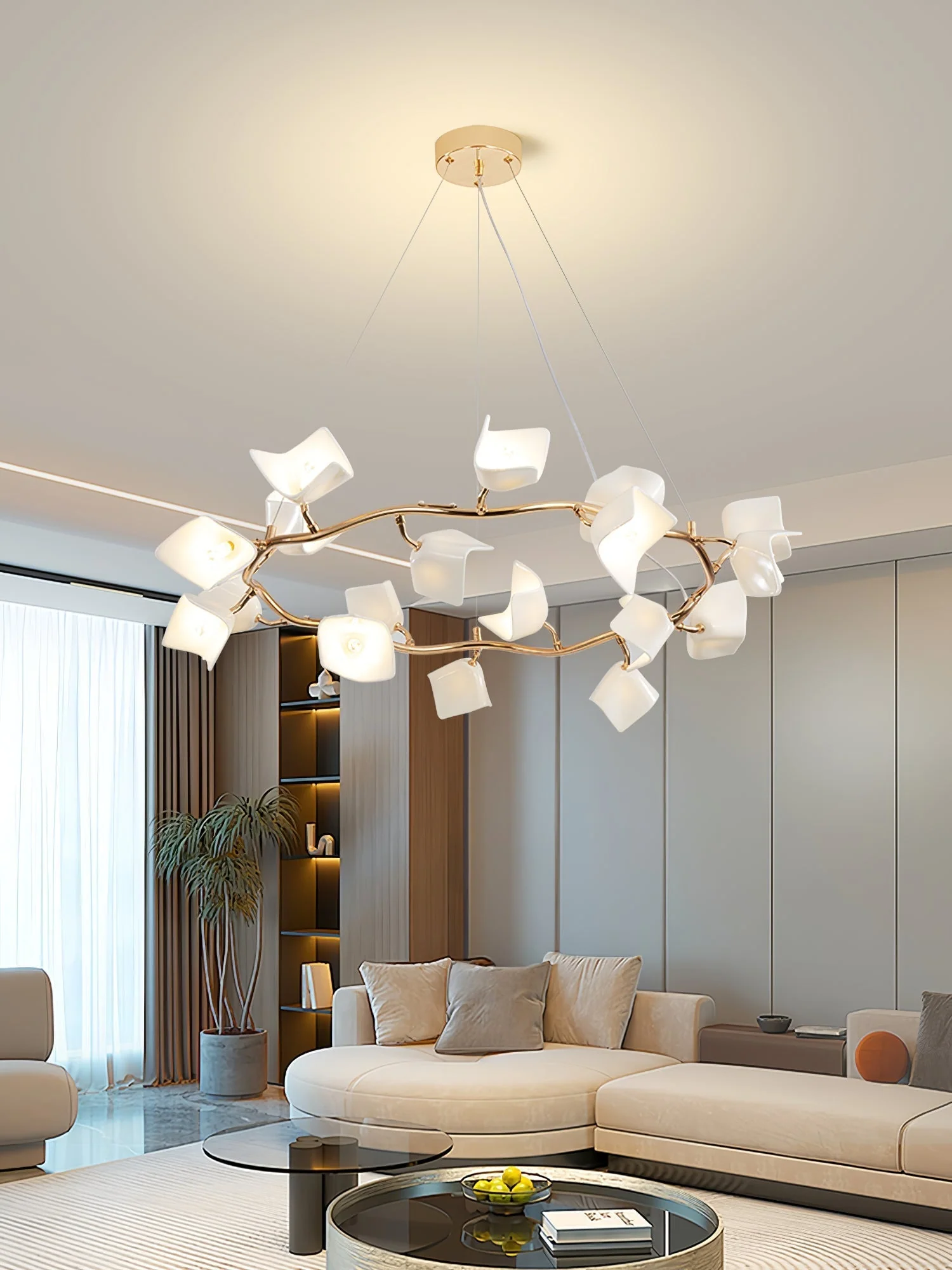 Arthearae Postmodern Luxury Flora Ceramics Chandelier - Image 24