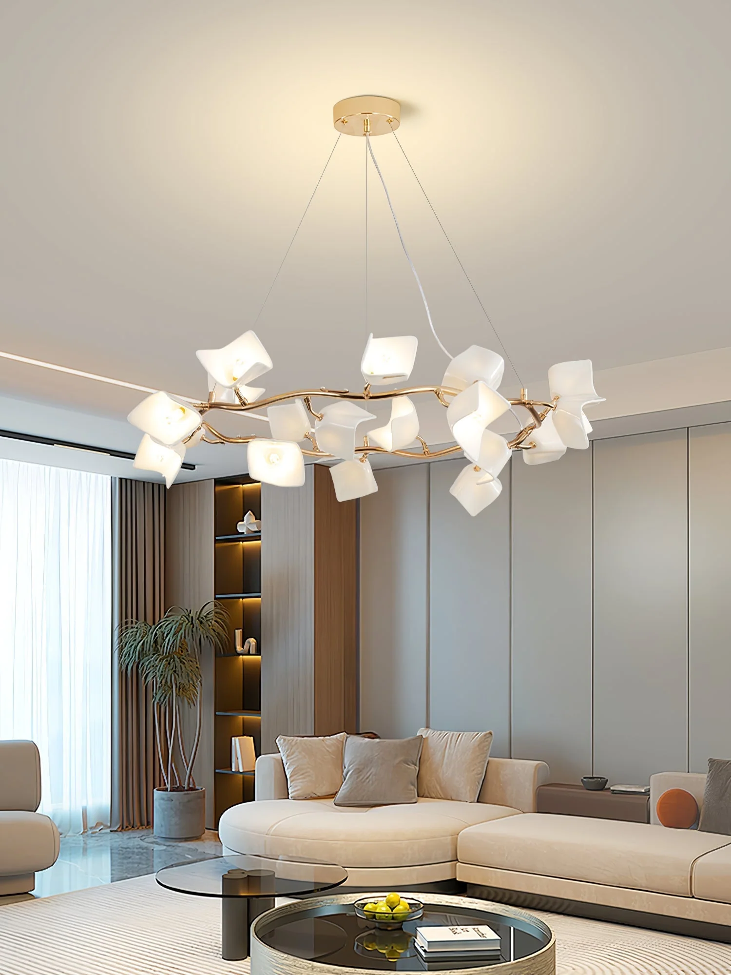Arthearae Postmodern Luxury Flora Ceramics Chandelier - Image 25