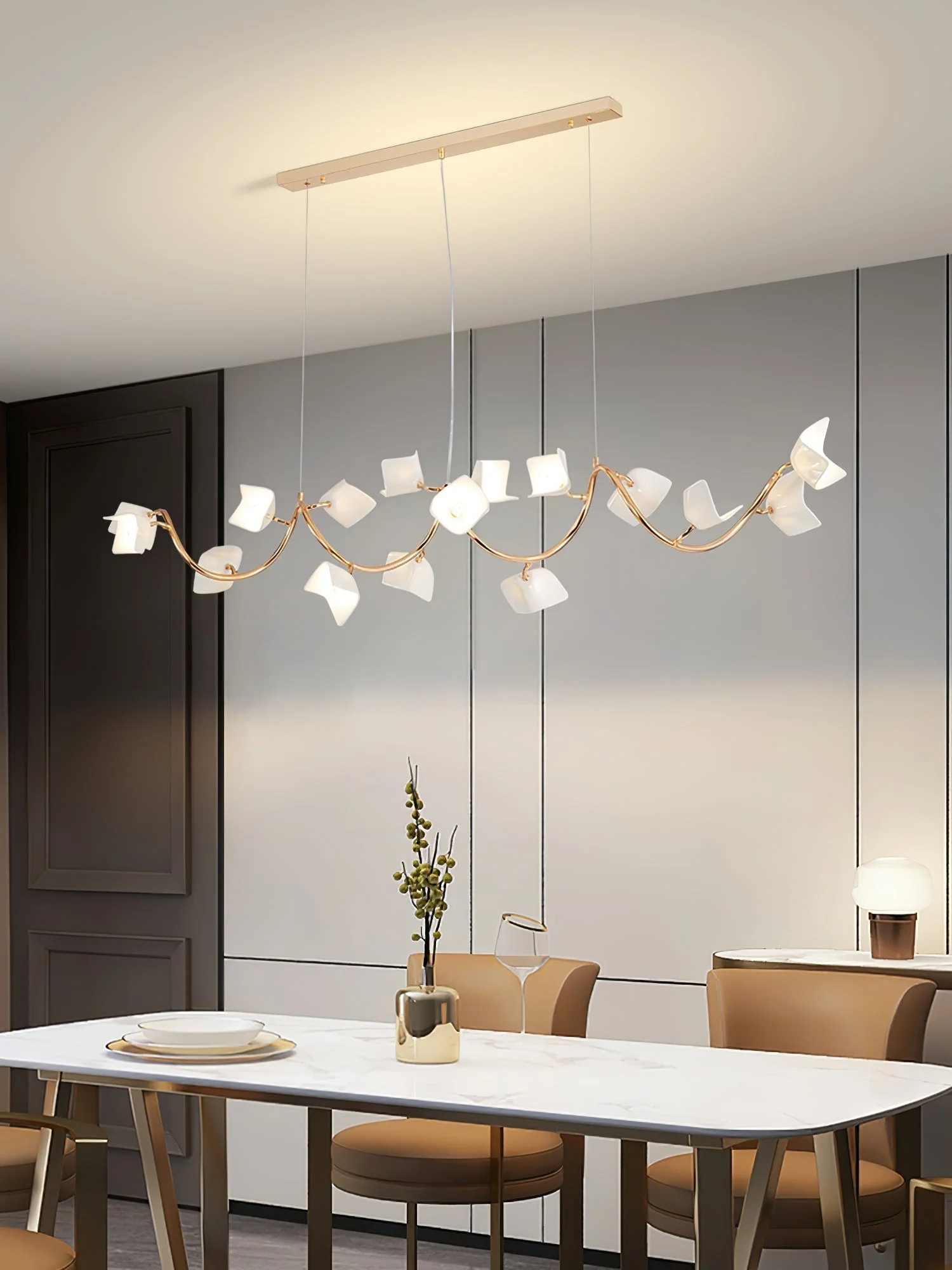Arthearae Postmodern Luxury Flora Ceramics Chandelier - Image 28