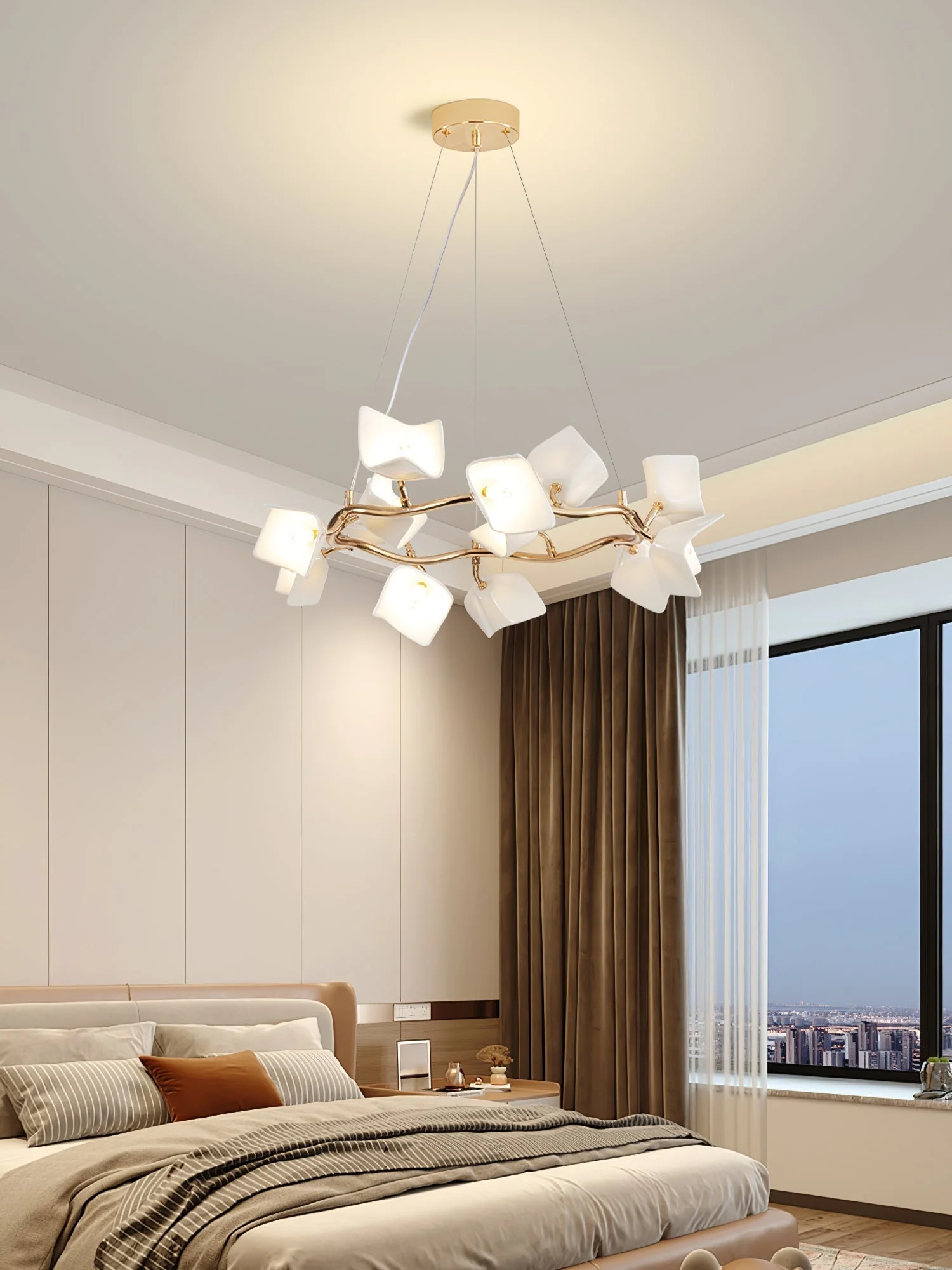 Arthearae Postmodern Luxury Flora Ceramics Chandelier - Image 29